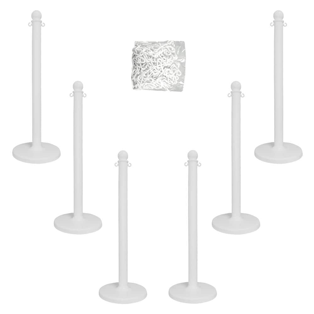 Barricada blanca de deber mediano y juego de cadenas Mr. Chain 71101-6