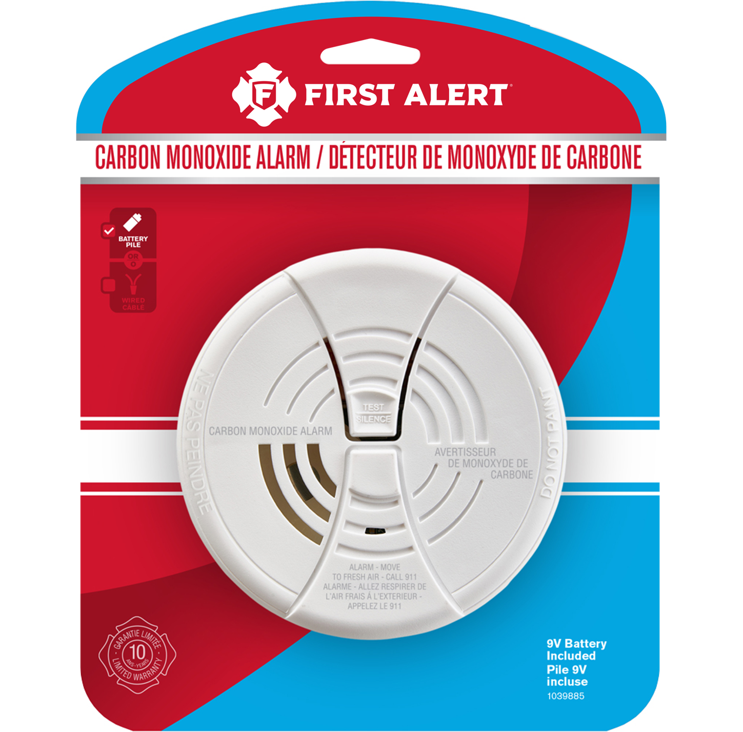 Detector de monóxido de carbono operado por batería First Alert 1039885