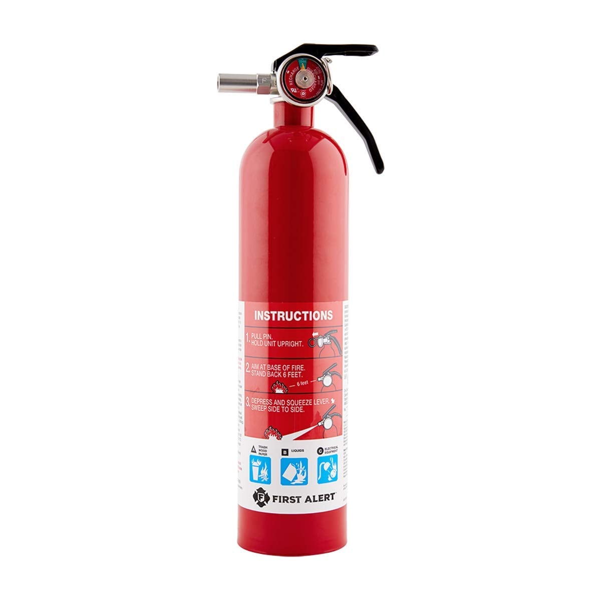 Extinguidor recargable para incendios 10-B:C comercial/residencial para garajes/talleres First Alert GARAGE10