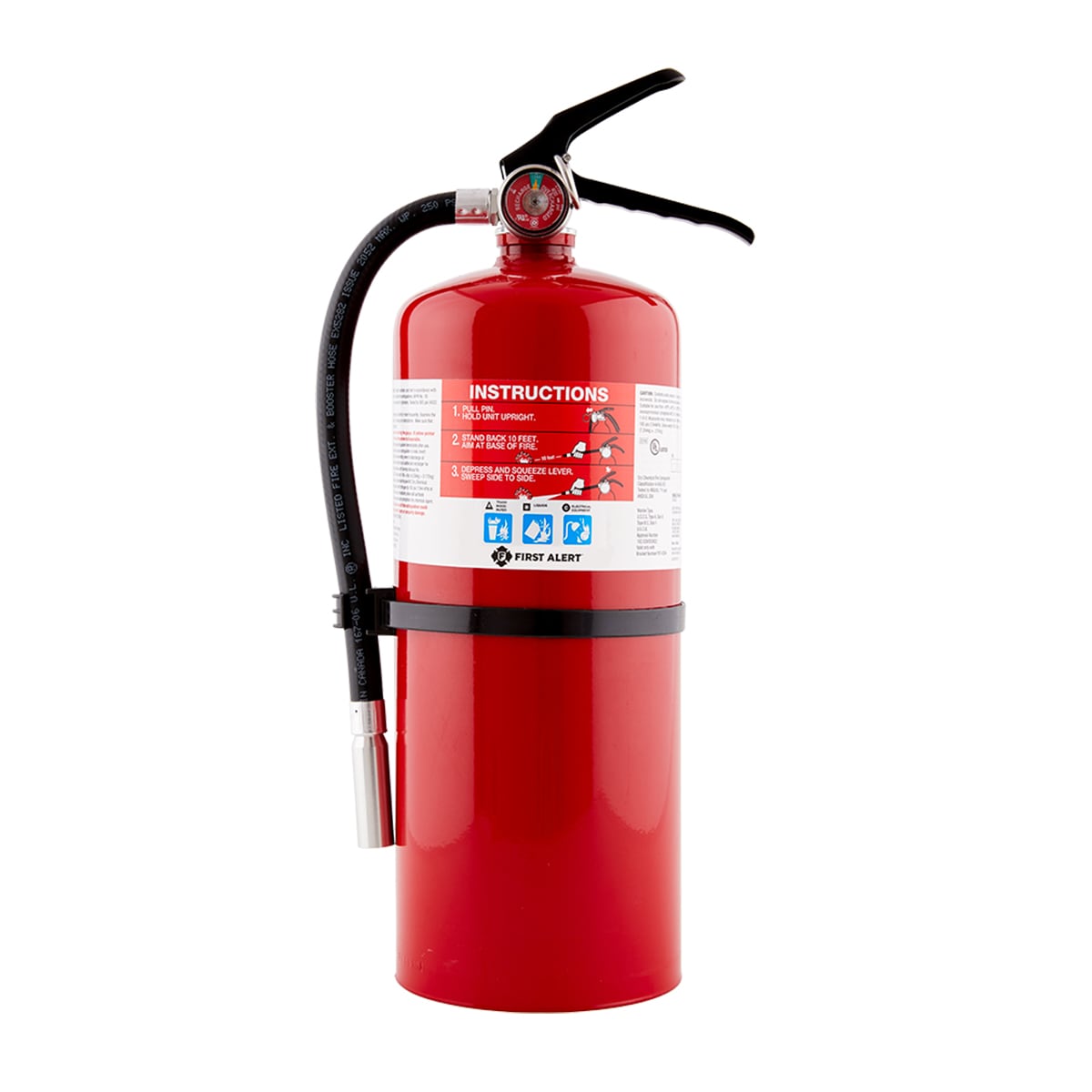 Extintor de incendios recargable comercial/residencial First Alert Pro 4-A:60-B:C PRO10