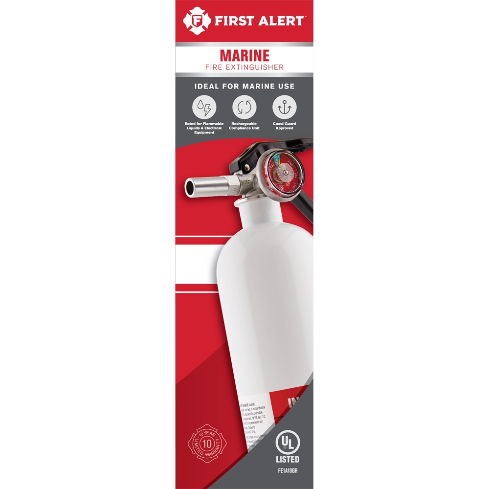 Extintor de incendios recargable residencial First Alert Marine 1-A:10-B:C MARINE1