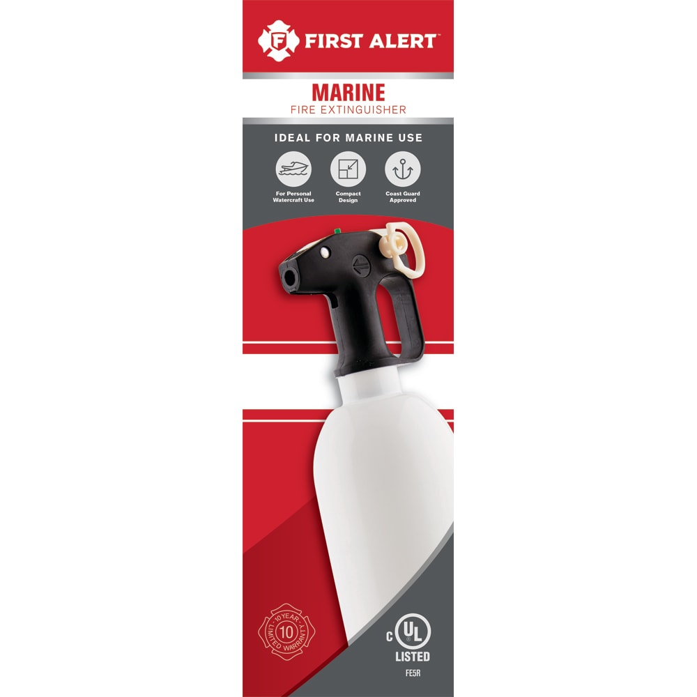 Extintor de incendios residencial First Alert Marine 5-B:C FE5R-PWCNA para uso en embarcaciones