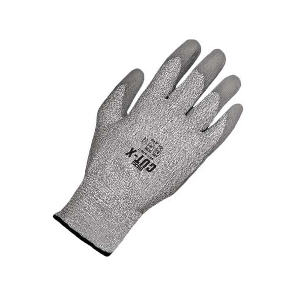 Guantes recubiertos resistentes al corte Bdg, nivel de corte A2, 13 ga, gris, XS - 99-1-9780-6