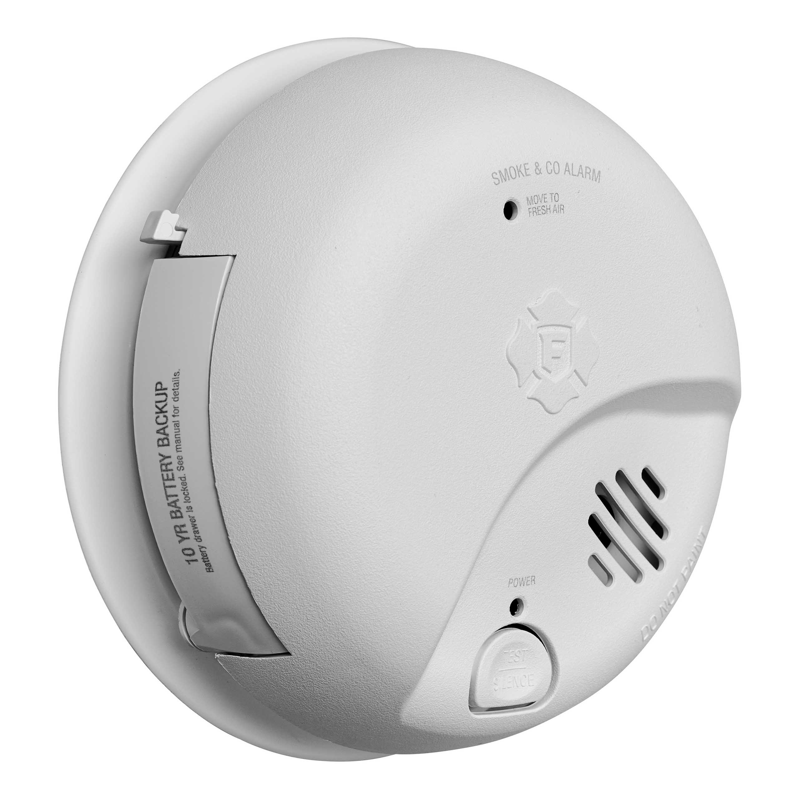 Detector de Humo y Monóxido de Carbono de Combinación de Ionización con Cableado Duro (con respaldo de batería) y Batería de 10 años de First Alert BRK 1046883