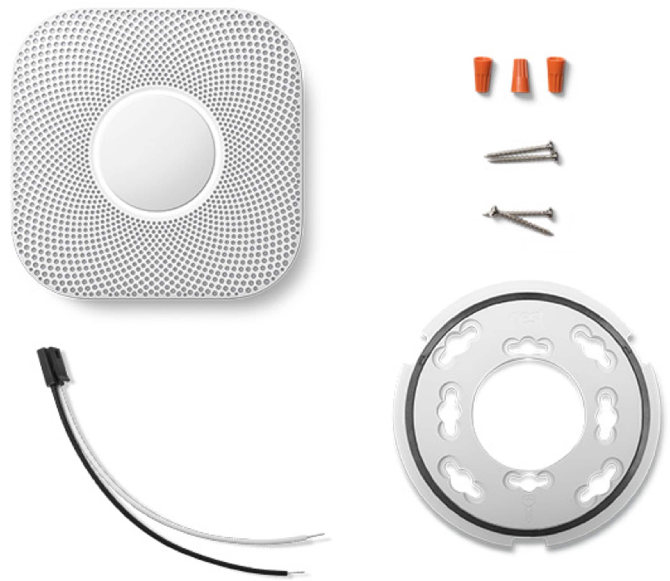 Detector de humo y monóxido de carbono inteligente con alerta de voz, con conexión cableada de Google S3003LWES