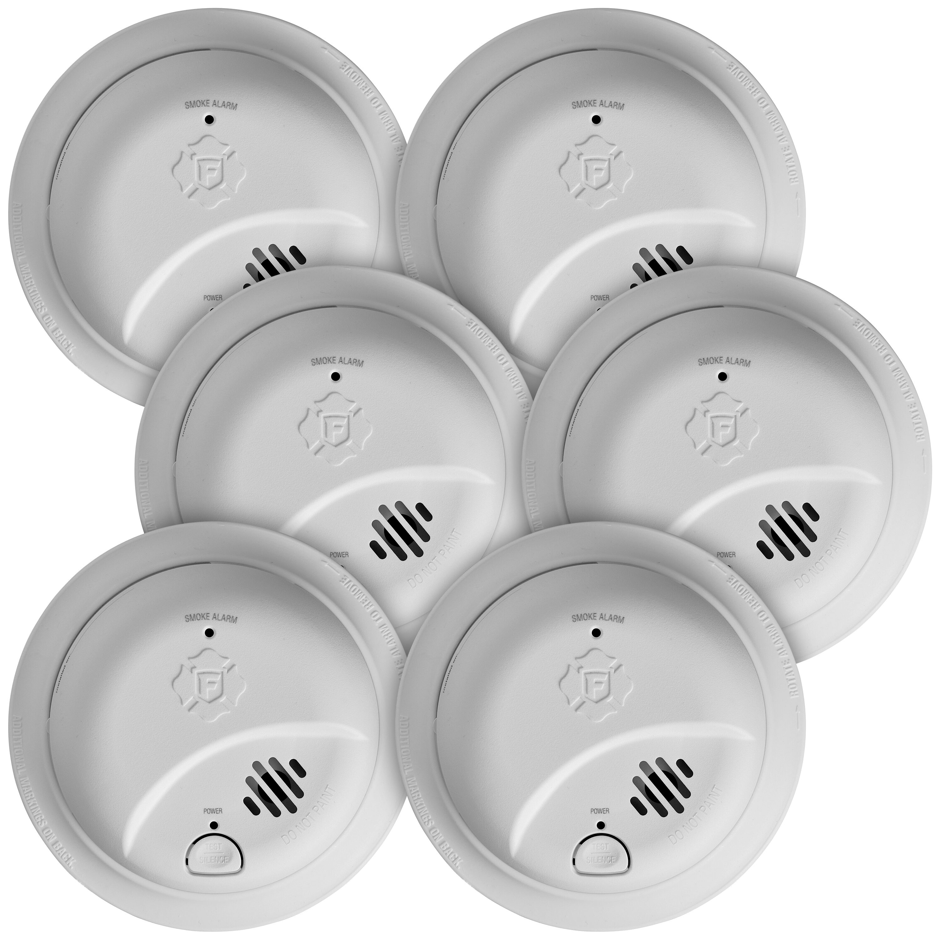 Detector de humo de ionización con batería de 10 años de duración First Alert BRK (paquete de 6) 1046859
