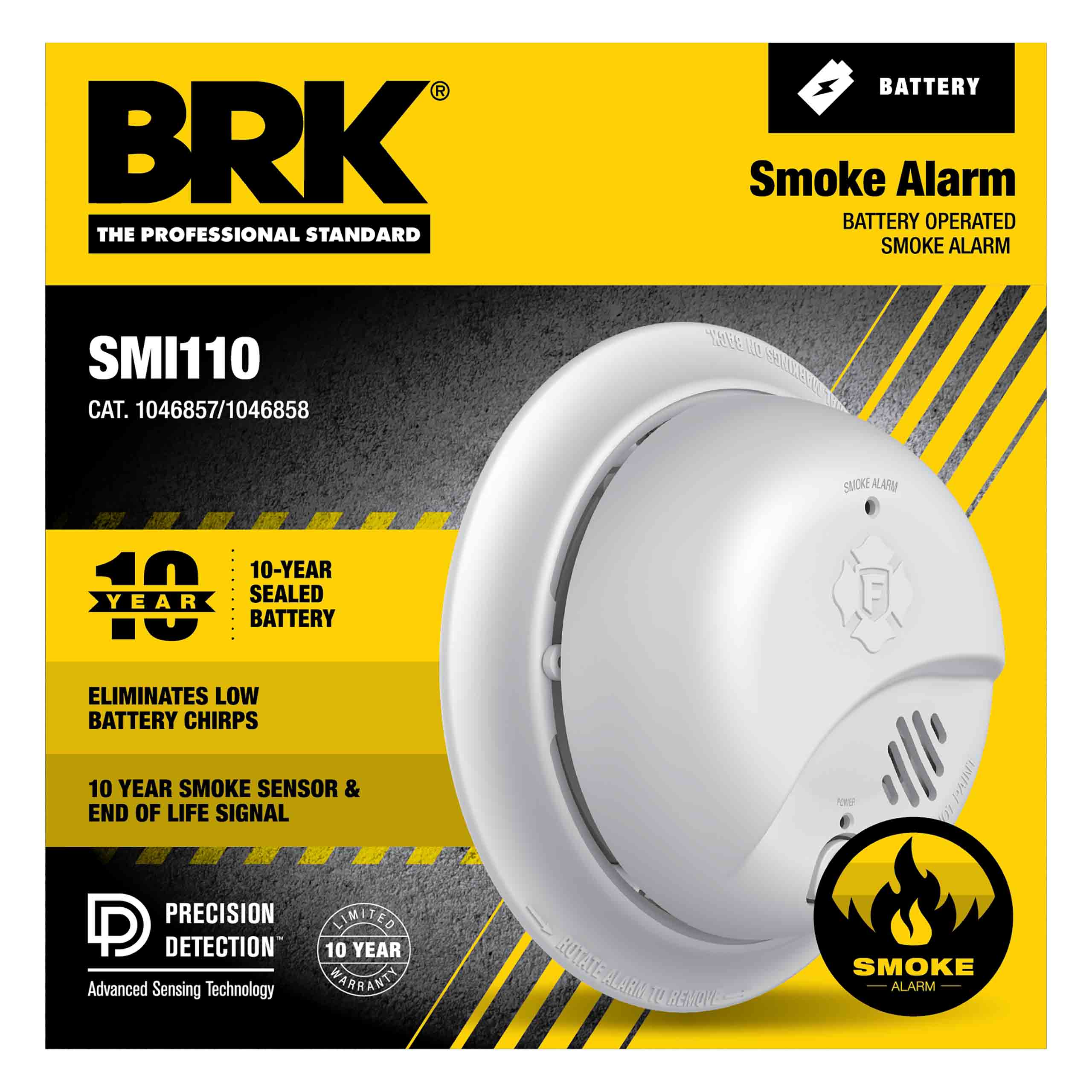 Detector de humo de ionización con batería de 10 años de First Alert BRK 1046857