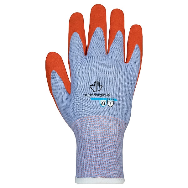 Guantes de punto de Superior Glove, Nivel de corte A5, 10 gg, Verde/Azul, 7 - S10LXPB-7