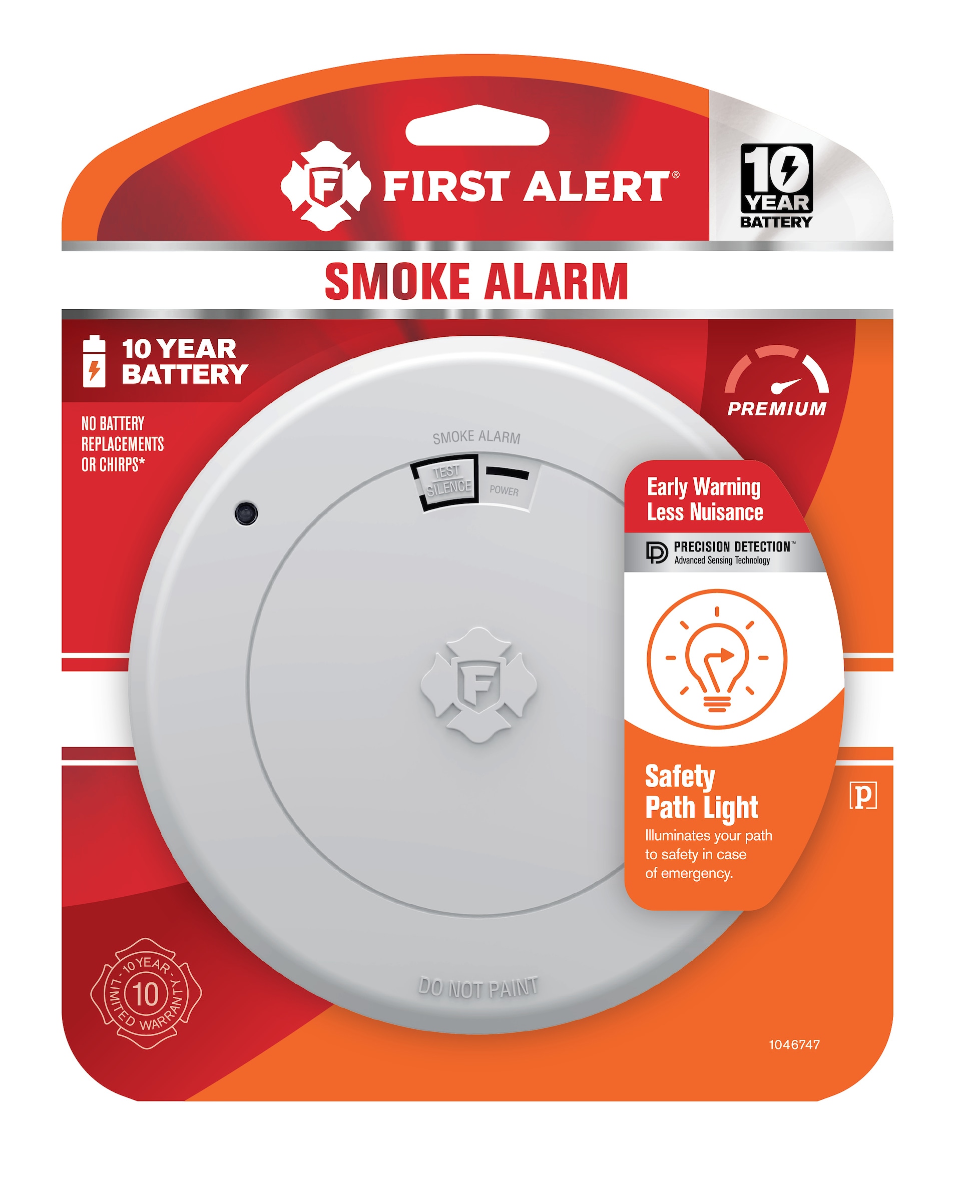 Detector de humo fotoeléctrico con batería de 10 años de First Alert 1046747