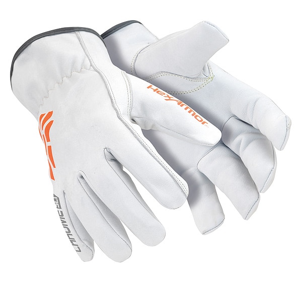 Guantes de cuero Hexarmor, Nivel de corte A5, Blanco / Naranja, 5XL - 4061-XXXXXL (14)