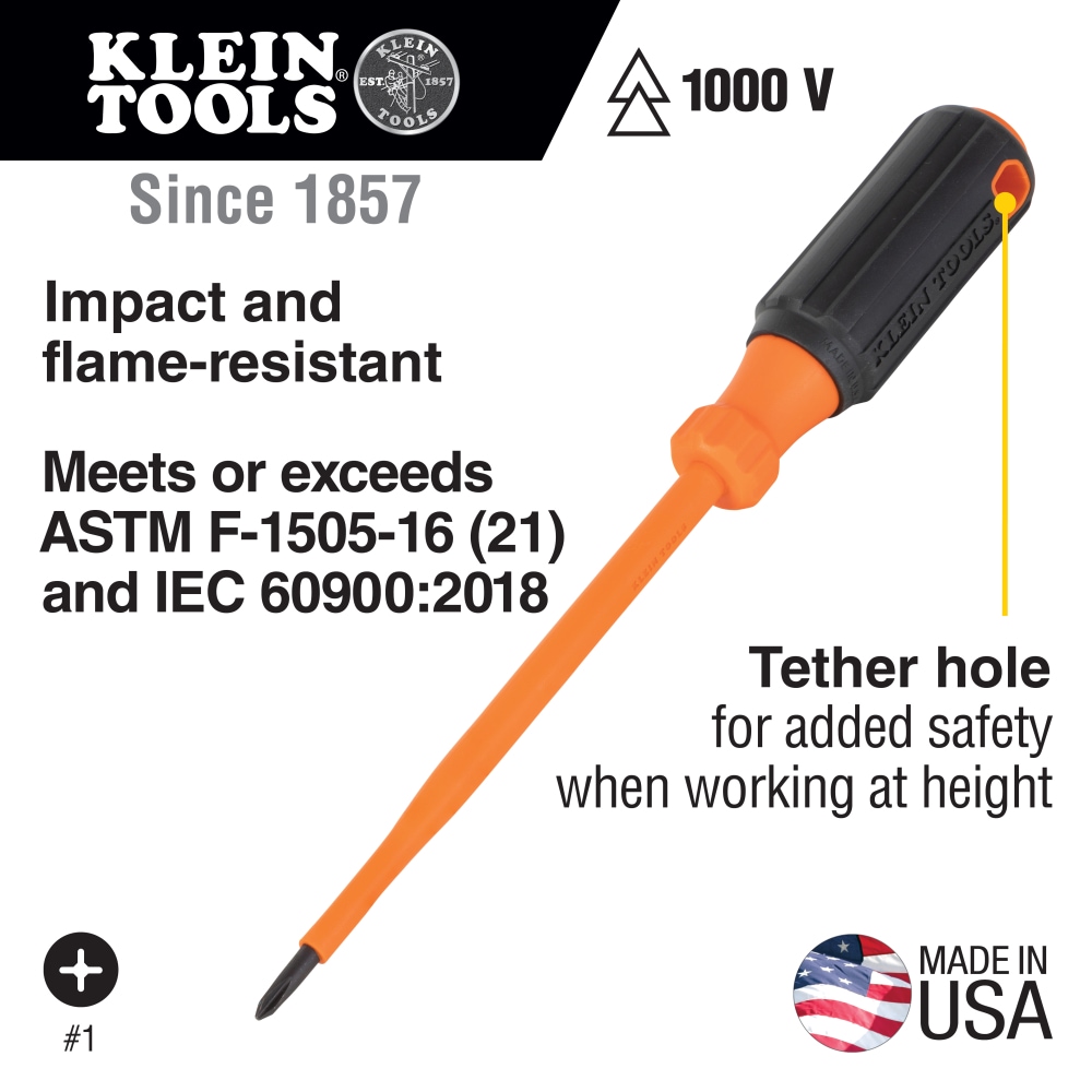 Juego de desarmadores aislados Klein Tools Plus Imantador, 7 piezas 85077INSR
