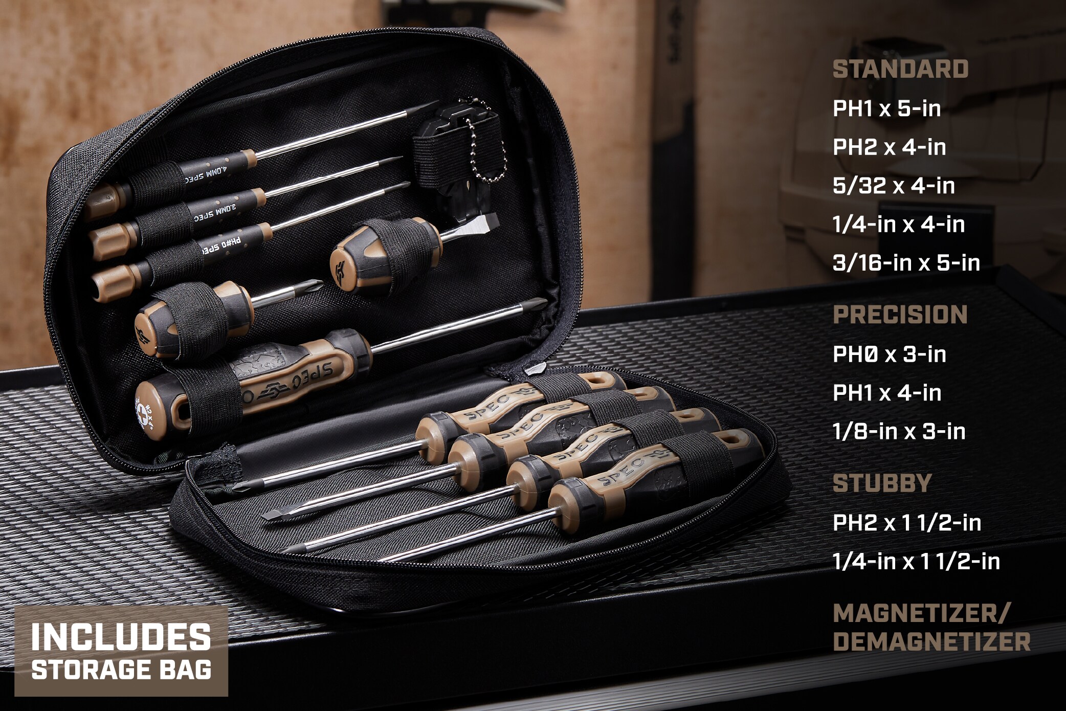 Set de 10 desarmadores magnéticos de 6 pulgadas de Spec Ops Tools