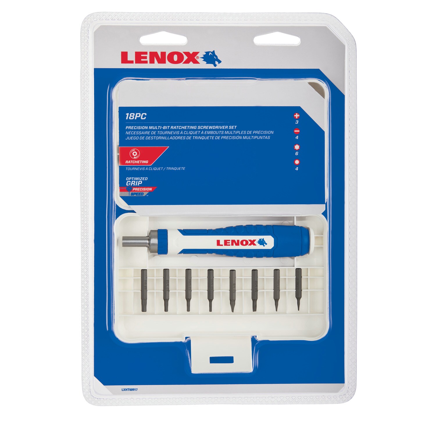 Juego de destornilladores multi-bit con trinquete magnético de 19 piezas LENOX LXHT60917