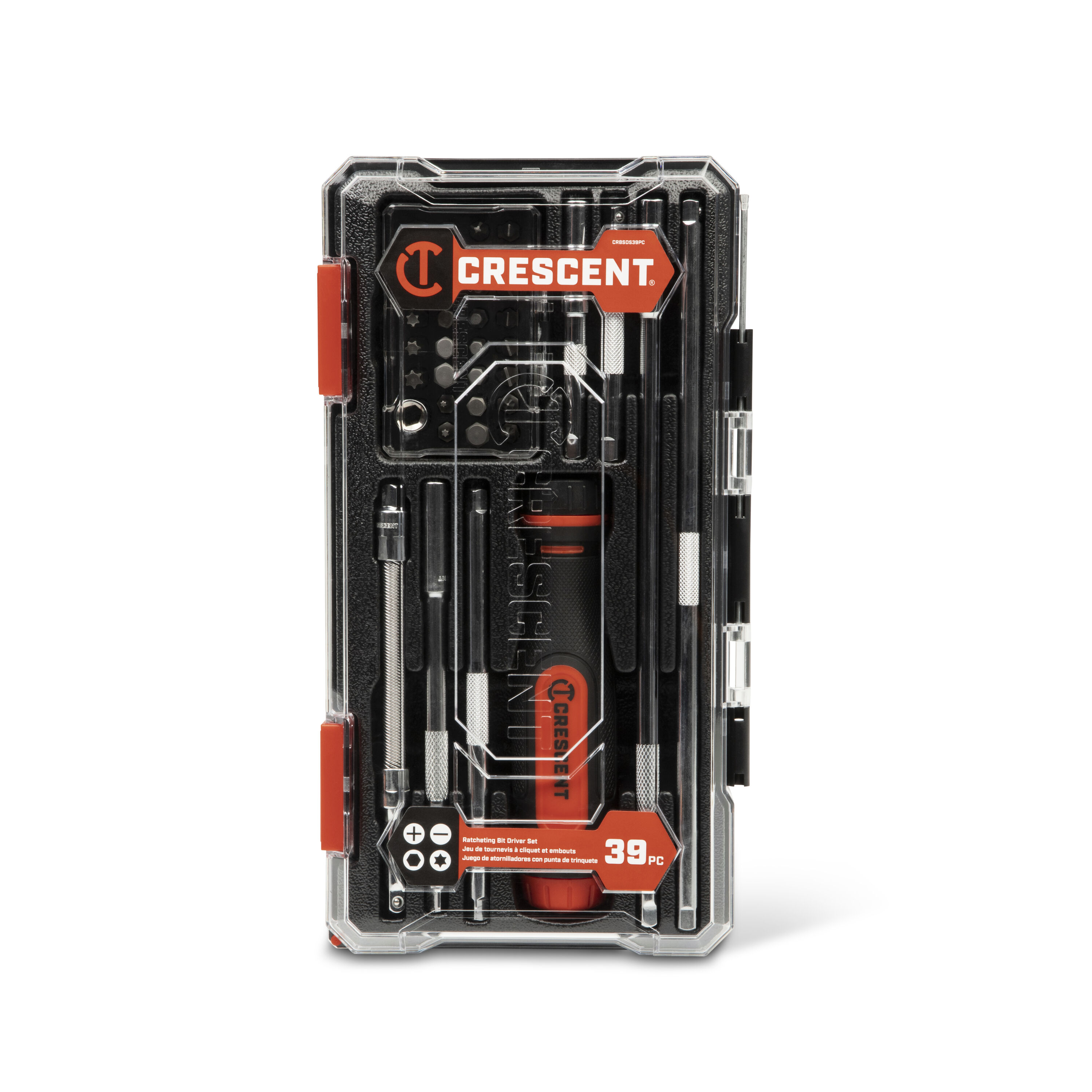 Juego de desarmadores con trinquete Crescent de 10 pulgadas de 39 piezas CRBSDS39PC