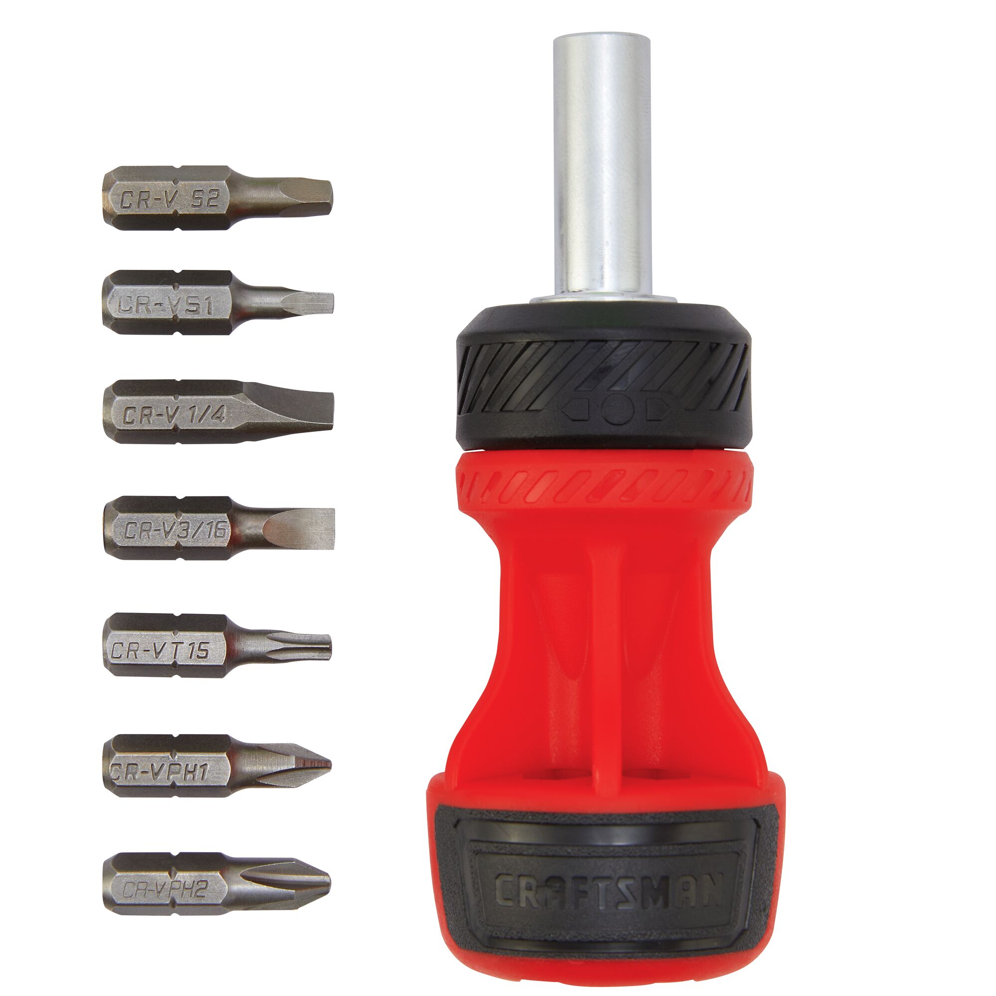 Juego de destornilladores multi-bits Craftsman de 8 piezas 1/4 a 1 pulgada con trinquete magnético CMHT68132