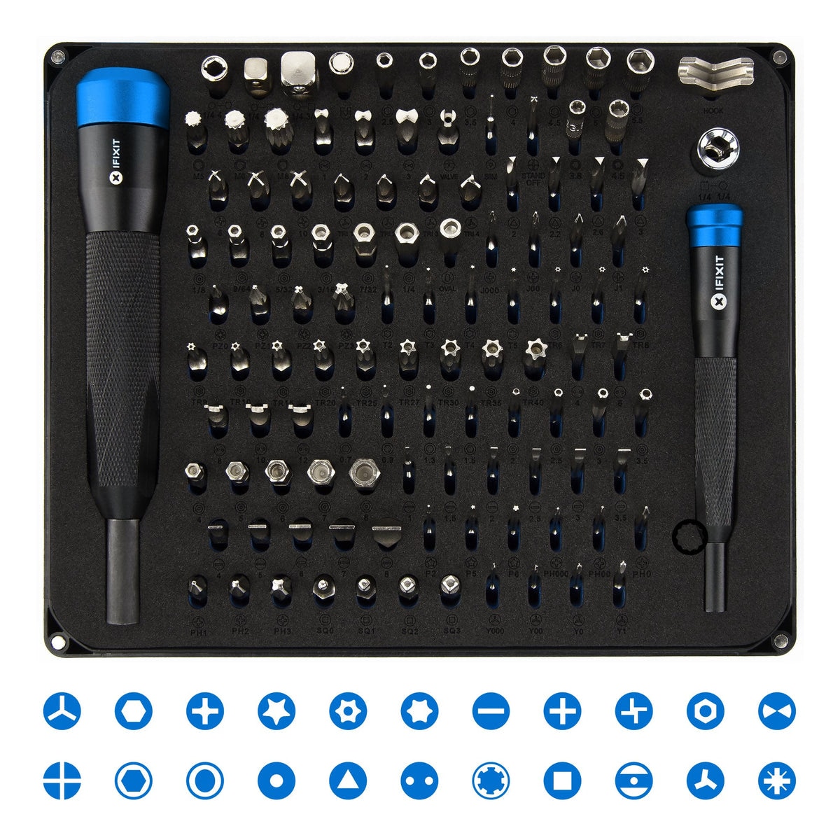 Juego de destornilladores magnéticos de 115 piezas de 1-1/4 pulgadas iFixit IF145-392-1