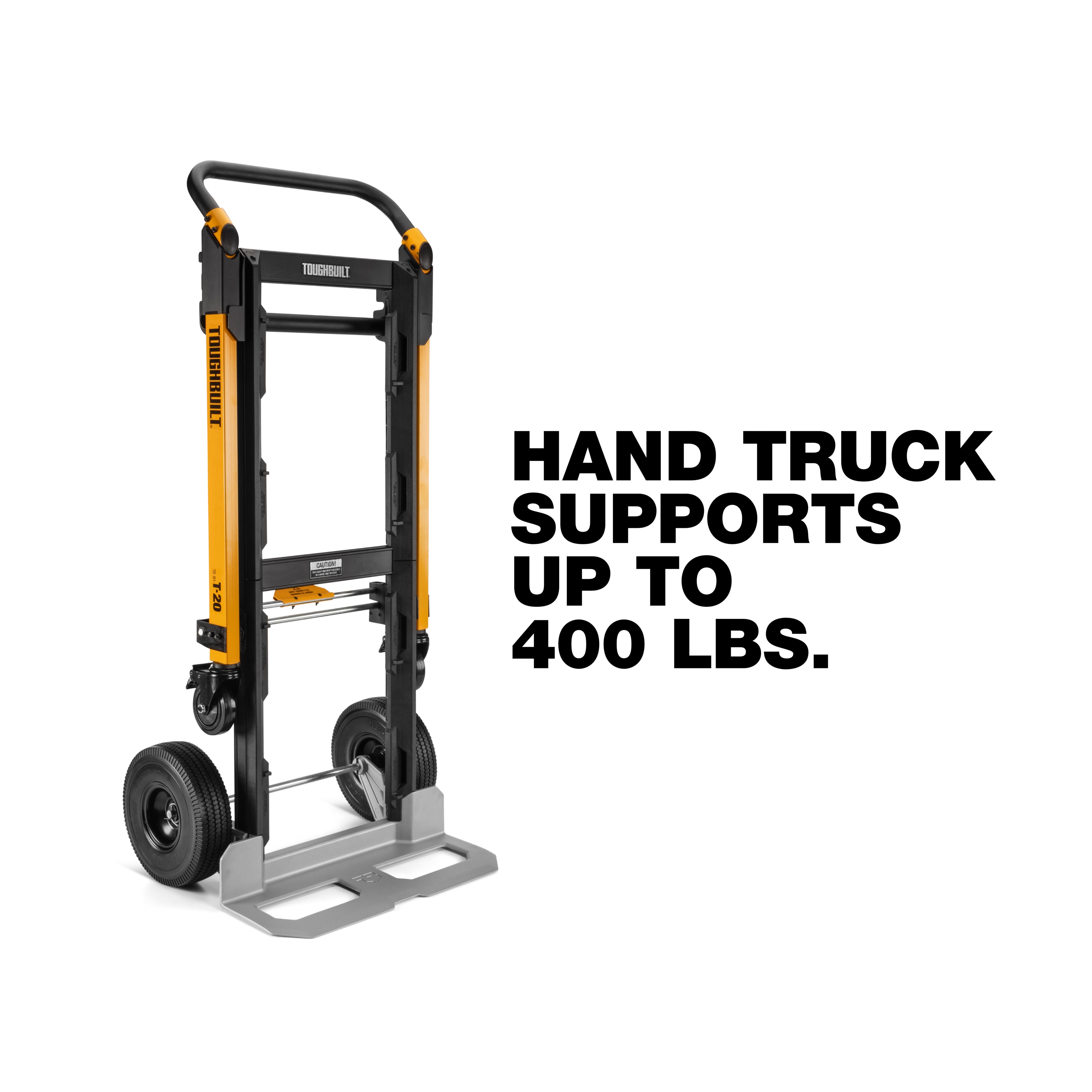 Carretilla de mano convertible de aluminio TOUGHBUILT con capacidad de 800 lb y 4 ruedas en varios colores/acabados