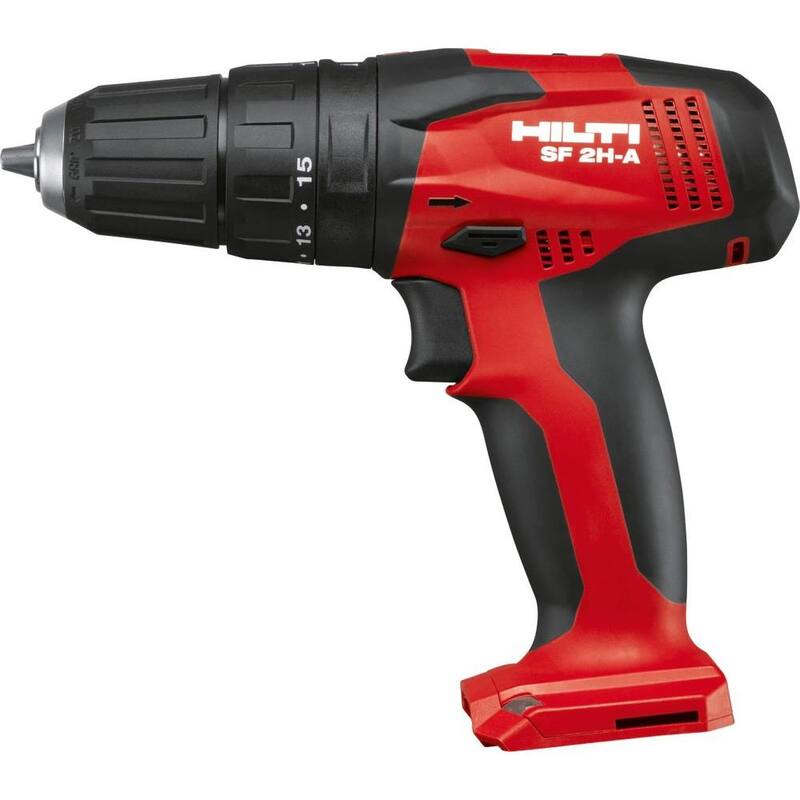 Martillo Taladro/Atornillador inalámbrico Hilti de 12 voltios de iones de litio 3/8 pulgadas SF 2H-A con batería, cargador y bolsa - 3536723