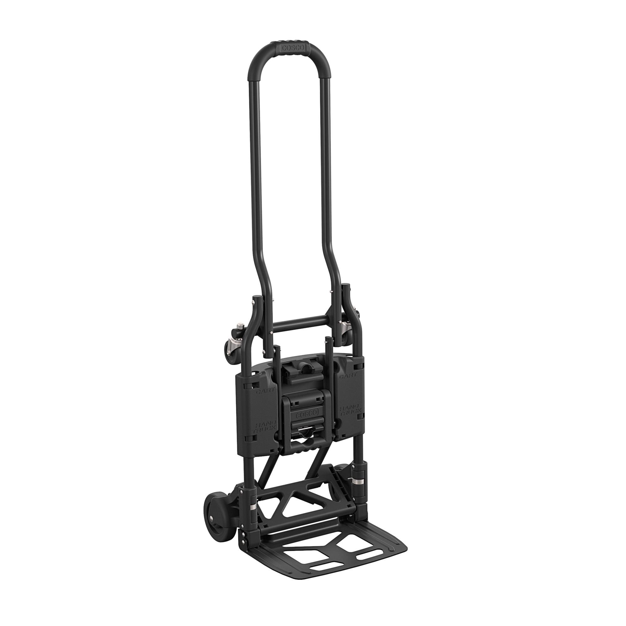 Carretilla manual convertible de acero negro con capacidad de 300 libras y 4 ruedas Cosco 12223BLK1E