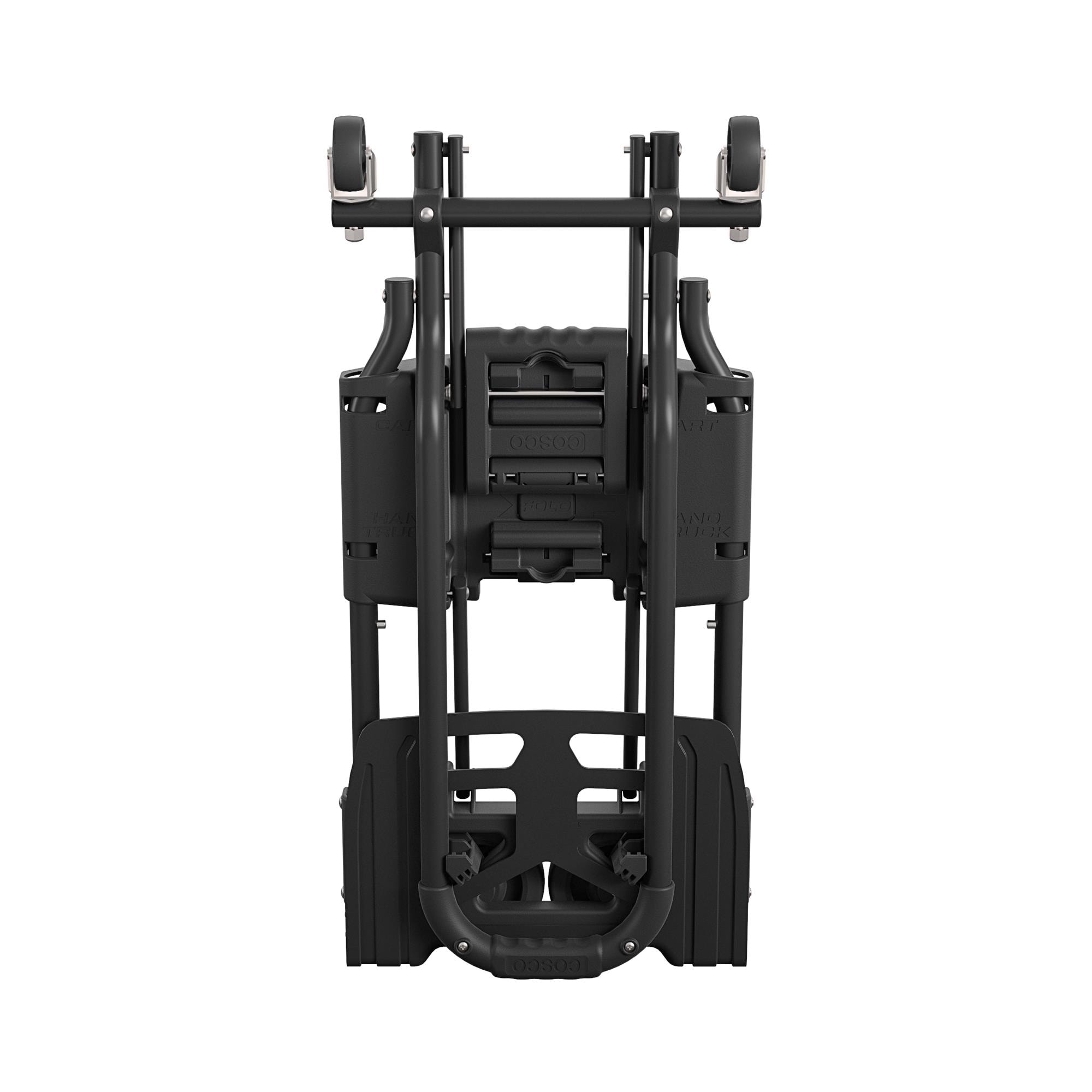 Carretilla manual convertible de acero negro con capacidad de 300 libras y 4 ruedas Cosco 12223BLK1E