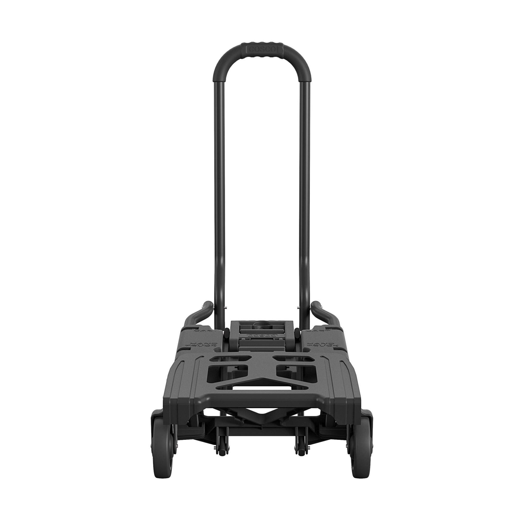 Carretilla manual convertible de acero negro con capacidad de 300 libras y 4 ruedas Cosco 12223BLK1E