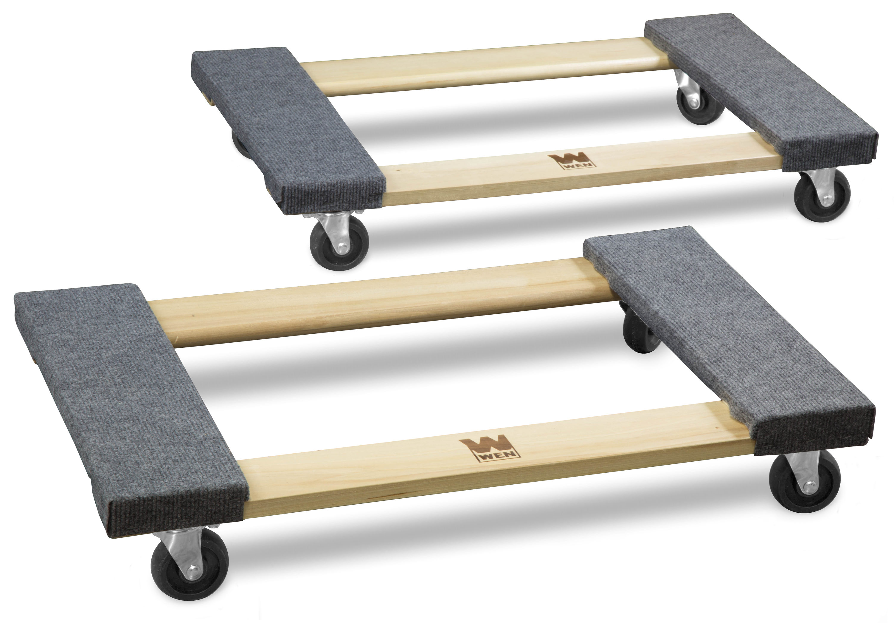 Carrito para muebles de madera gris de 4 ruedas con capacidad de 1000 libras WEN 721830