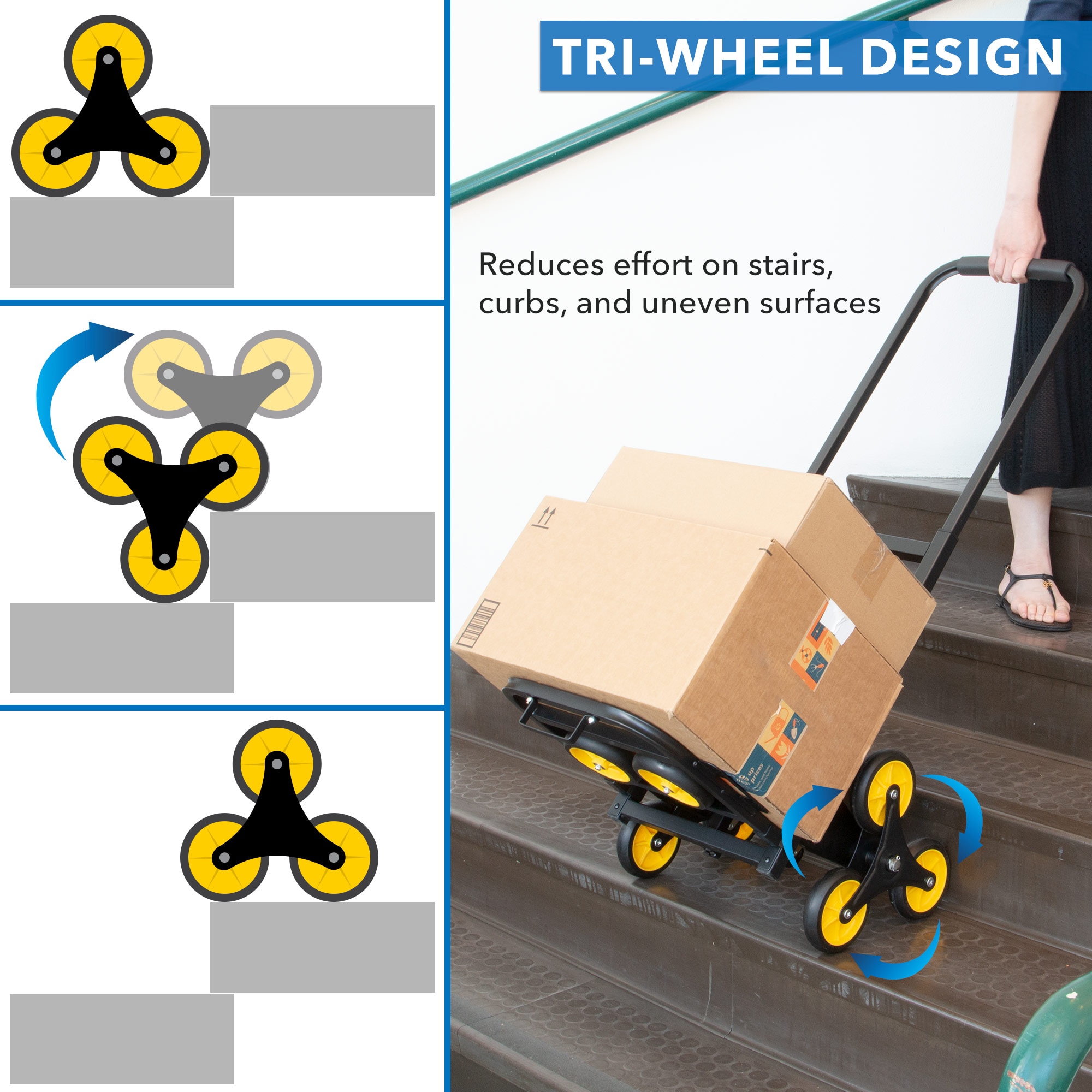 Carrito de aluminio Mount-It! con capacidad de 330 libras y 4 ruedas en varios colores/acabados MI-924