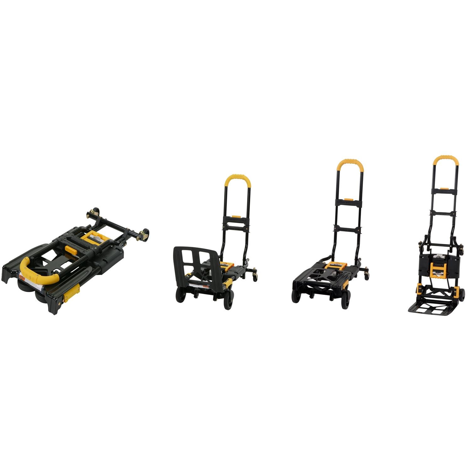 Carretilla de mano convertible de acero negro con capacidad de 300 lb y 4 ruedas Cosco 12225YGB1E