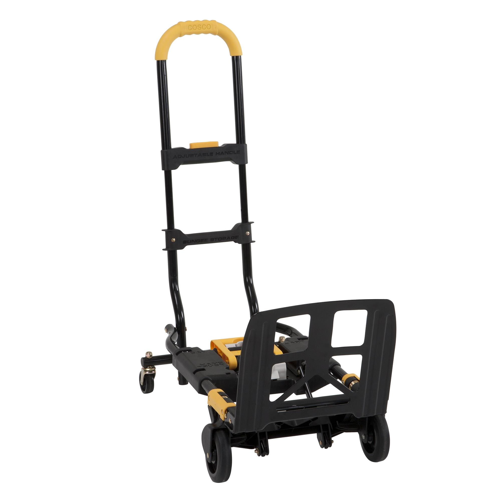 Carretilla de mano convertible de acero negro con capacidad de 300 lb y 4 ruedas Cosco 12225YGB1E