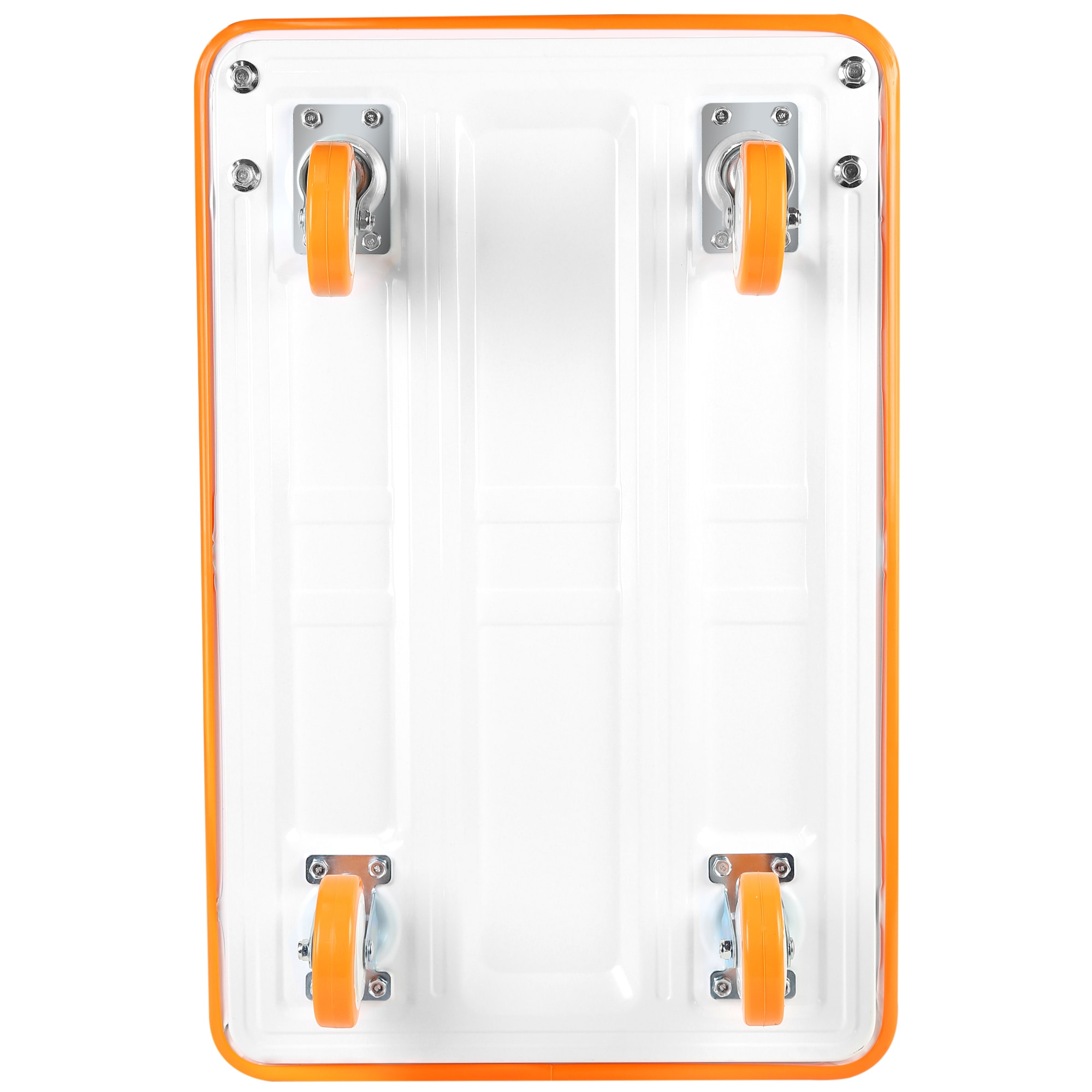 Carretilla de mano plegable de acero naranja de 4 ruedas con capacidad de 330 lb Siavonce ZX-7CRRT