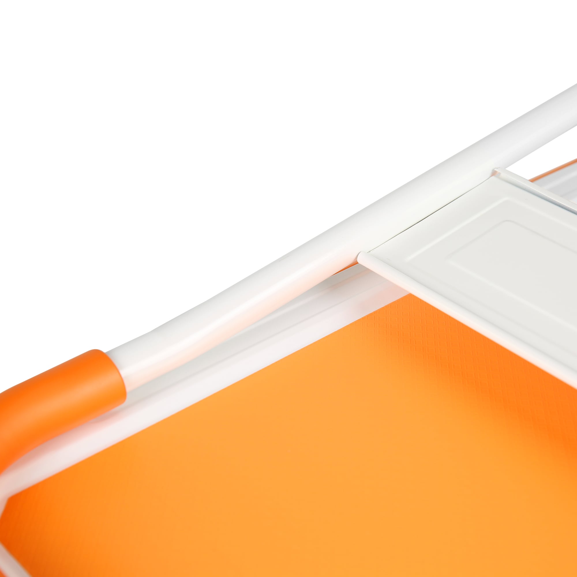 Carretilla de mano plegable de acero naranja de 4 ruedas con capacidad de 330 lb Siavonce ZX-7CRRT