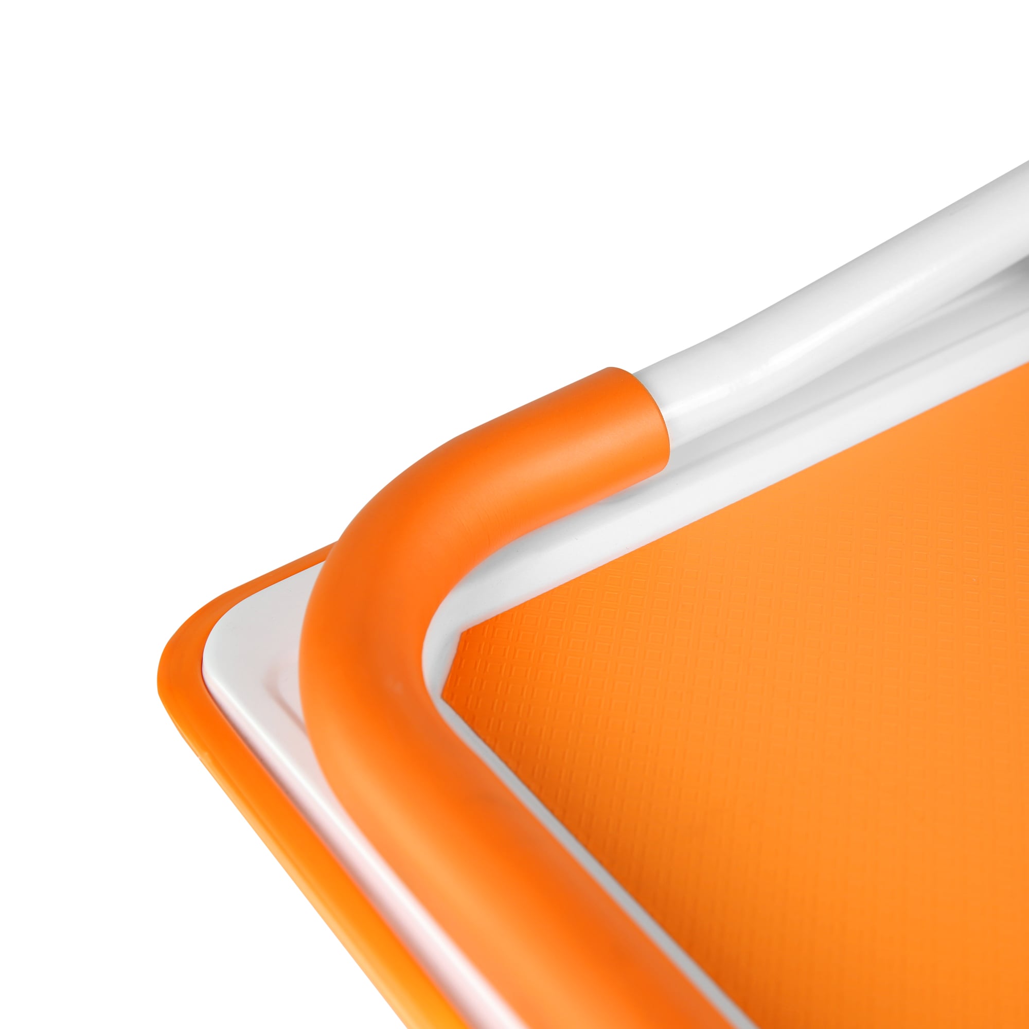 Carretilla de mano plegable de acero naranja de 4 ruedas con capacidad de 330 lb Siavonce ZX-7CRRT