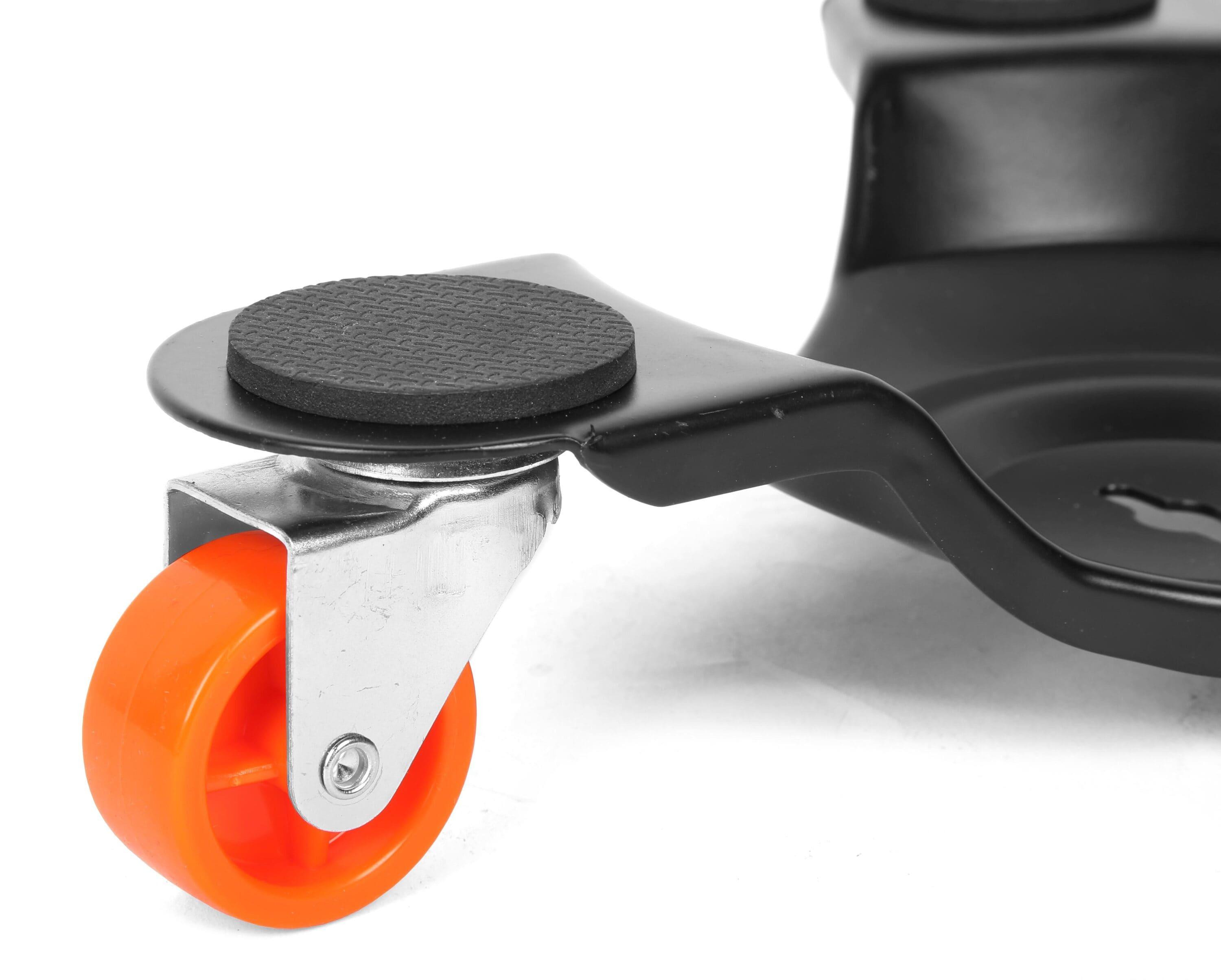 Carretilla para muebles de acero negro de 3 ruedas con capacidad de 300 libras DL1230