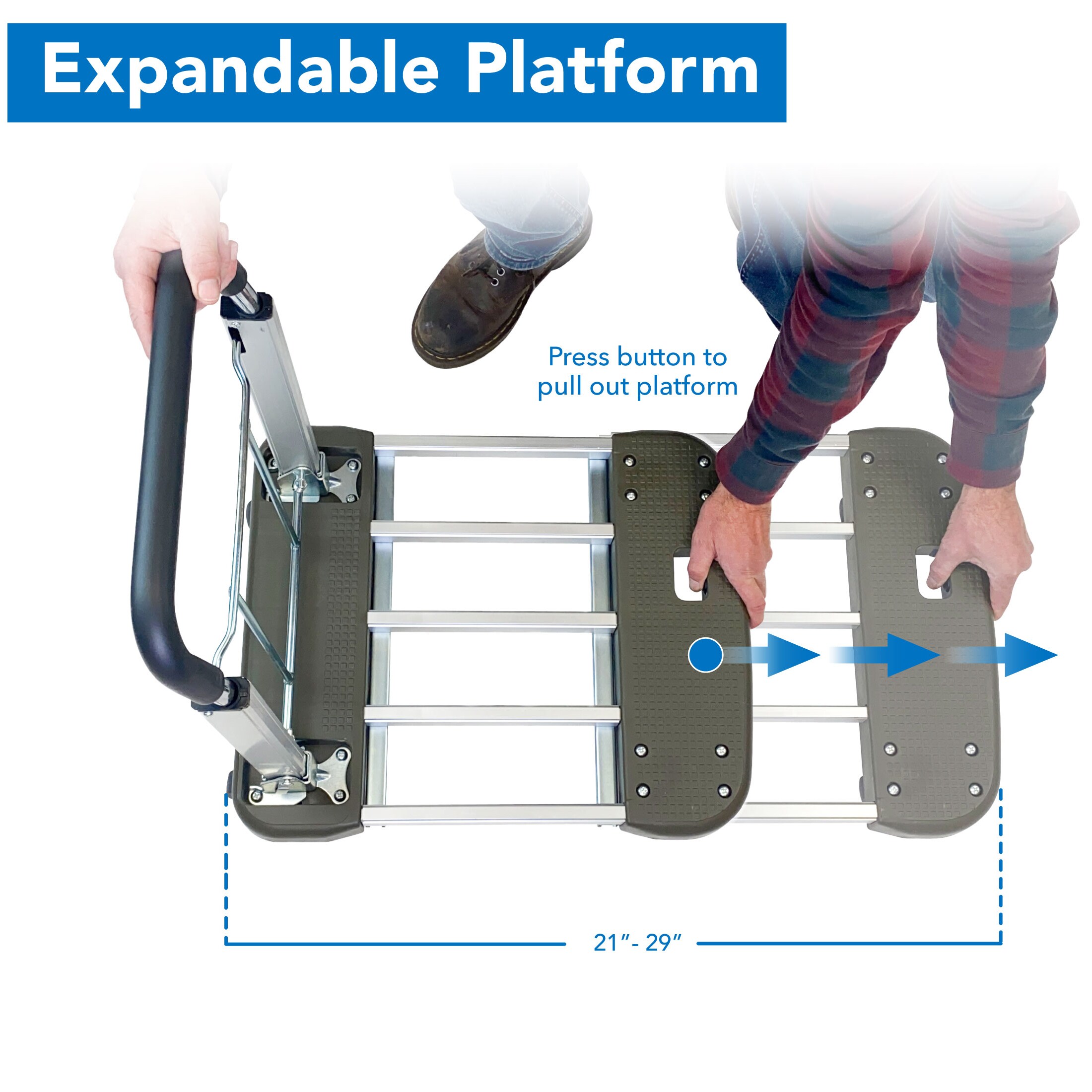 Carrito de aluminio Mount-It! con capacidad de 300 libras y 4 ruedas en varios colores/acabados MI-950