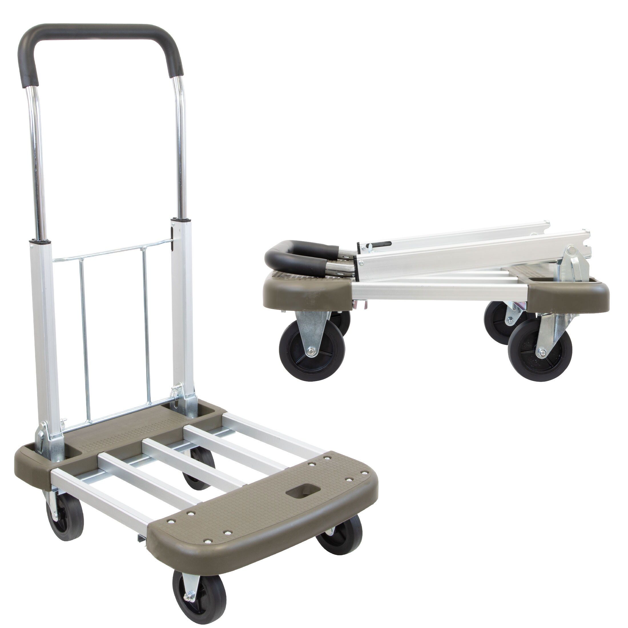 Carrito de aluminio Mount-It! con capacidad de 300 libras y 4 ruedas en varios colores/acabados MI-950
