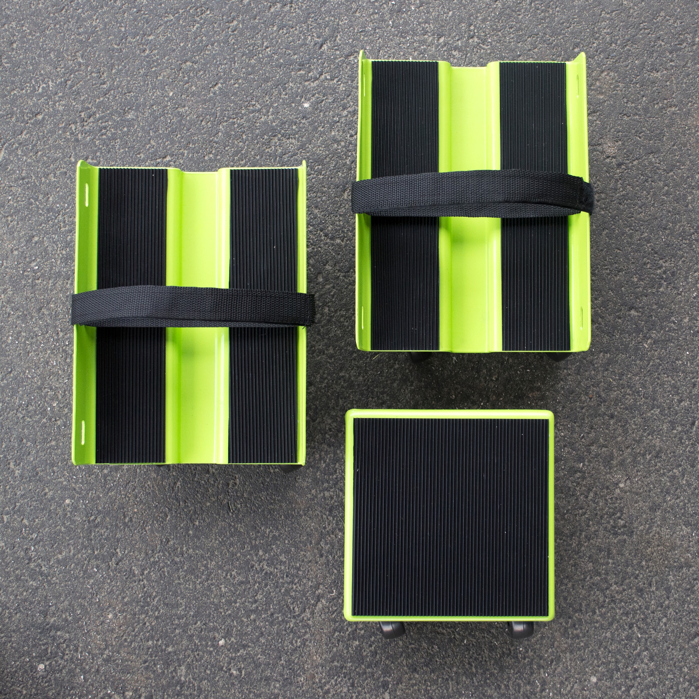 "Dolly de acero verde de 4 ruedas con capacidad de 1500 libras de Black Bull 552225"