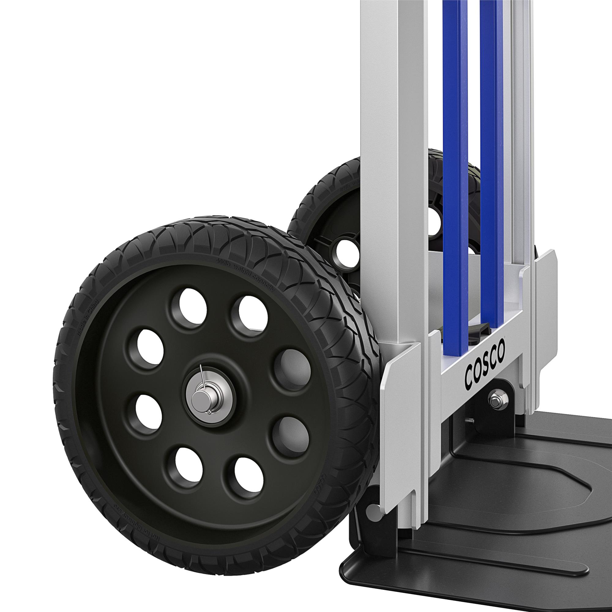 Carretilla de mano convertible de aluminio azul con capacidad de 800 libras y 4 ruedas Cosco 12253BLU1E