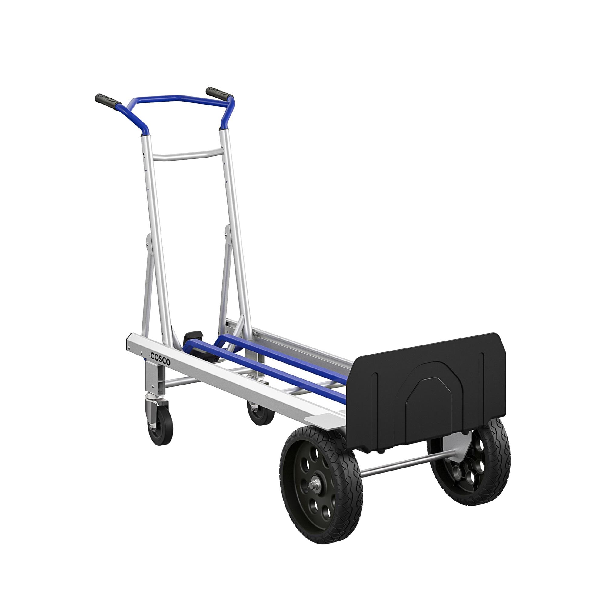 Carretilla de mano convertible de aluminio azul con capacidad de 800 libras y 4 ruedas Cosco 12253BLU1E