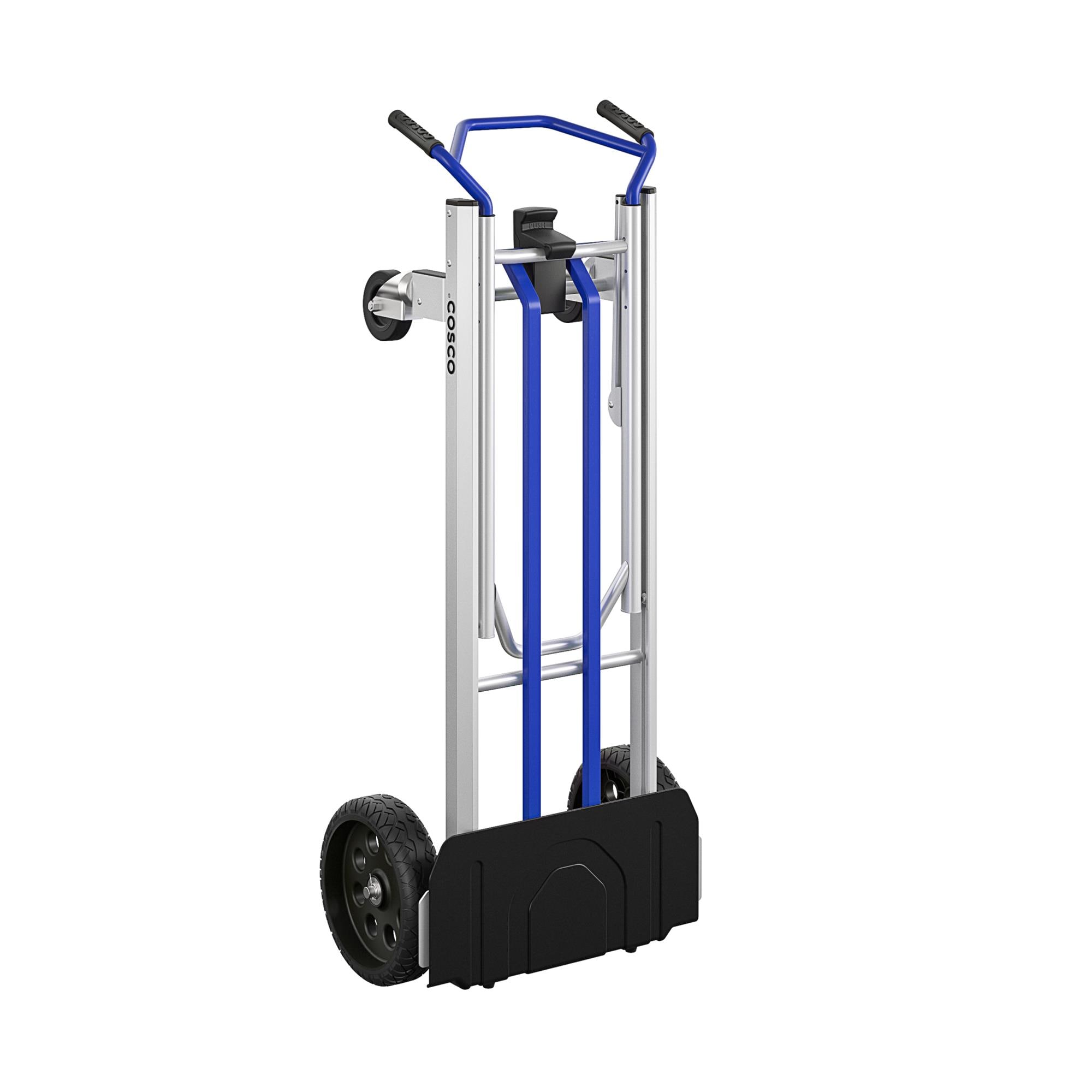 Carretilla de mano convertible de aluminio azul con capacidad de 800 libras y 4 ruedas Cosco 12253BLU1E