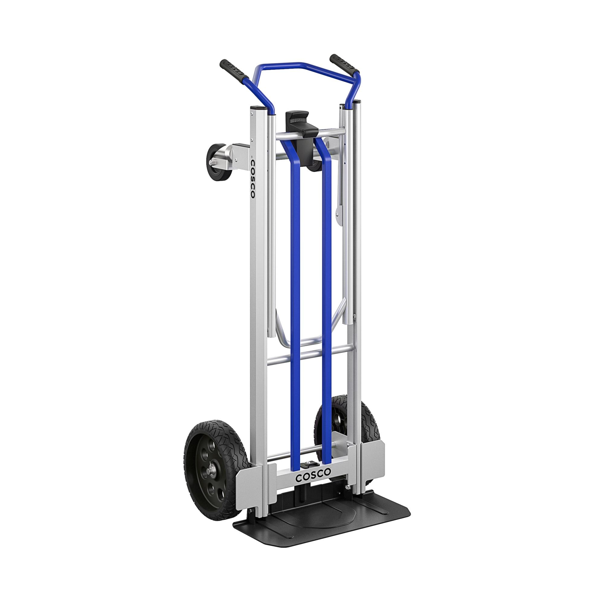Carretilla de mano convertible de aluminio azul con capacidad de 800 libras y 4 ruedas Cosco 12253BLU1E
