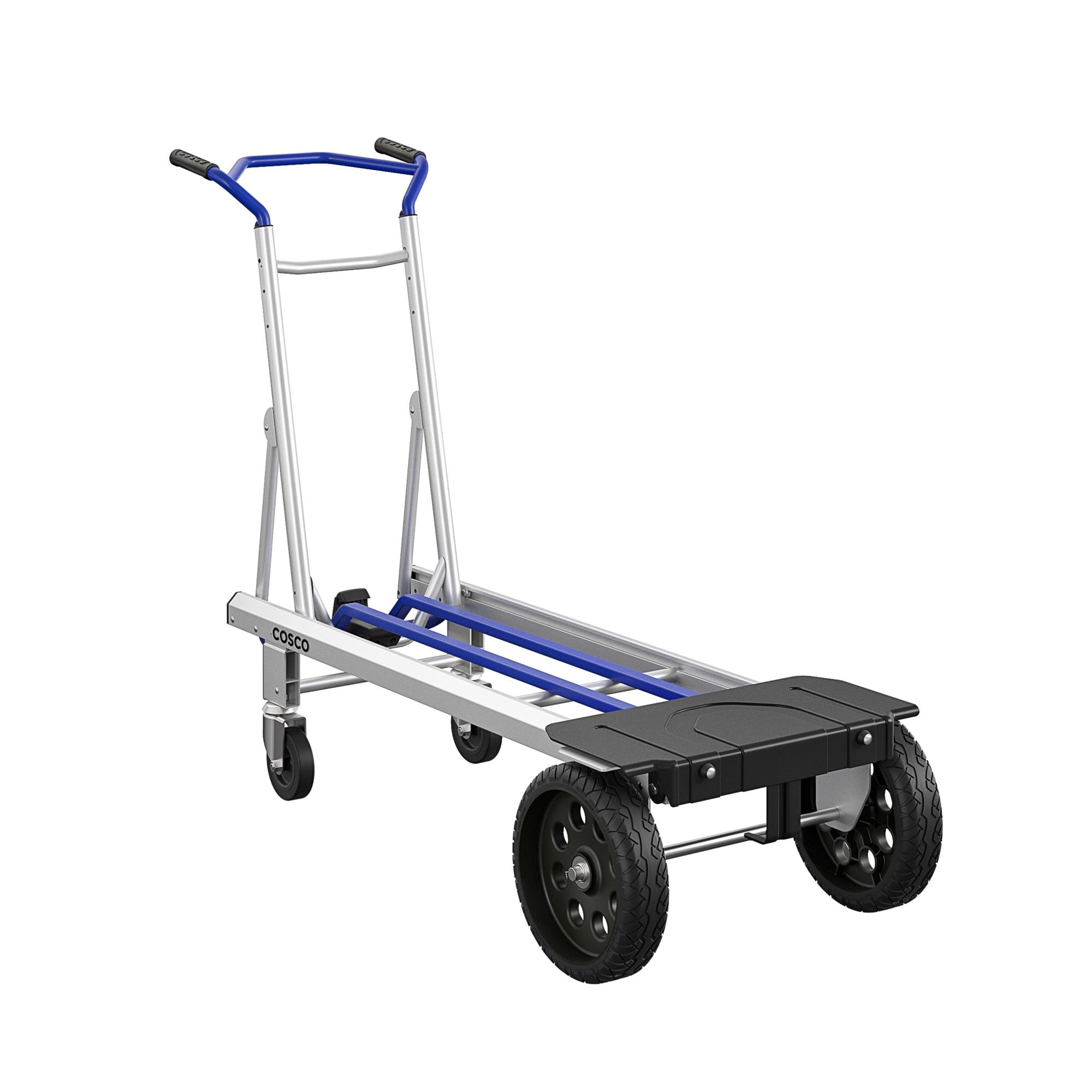 Carretilla de mano convertible de aluminio azul con capacidad de 800 libras y 4 ruedas Cosco 12253BLU1E