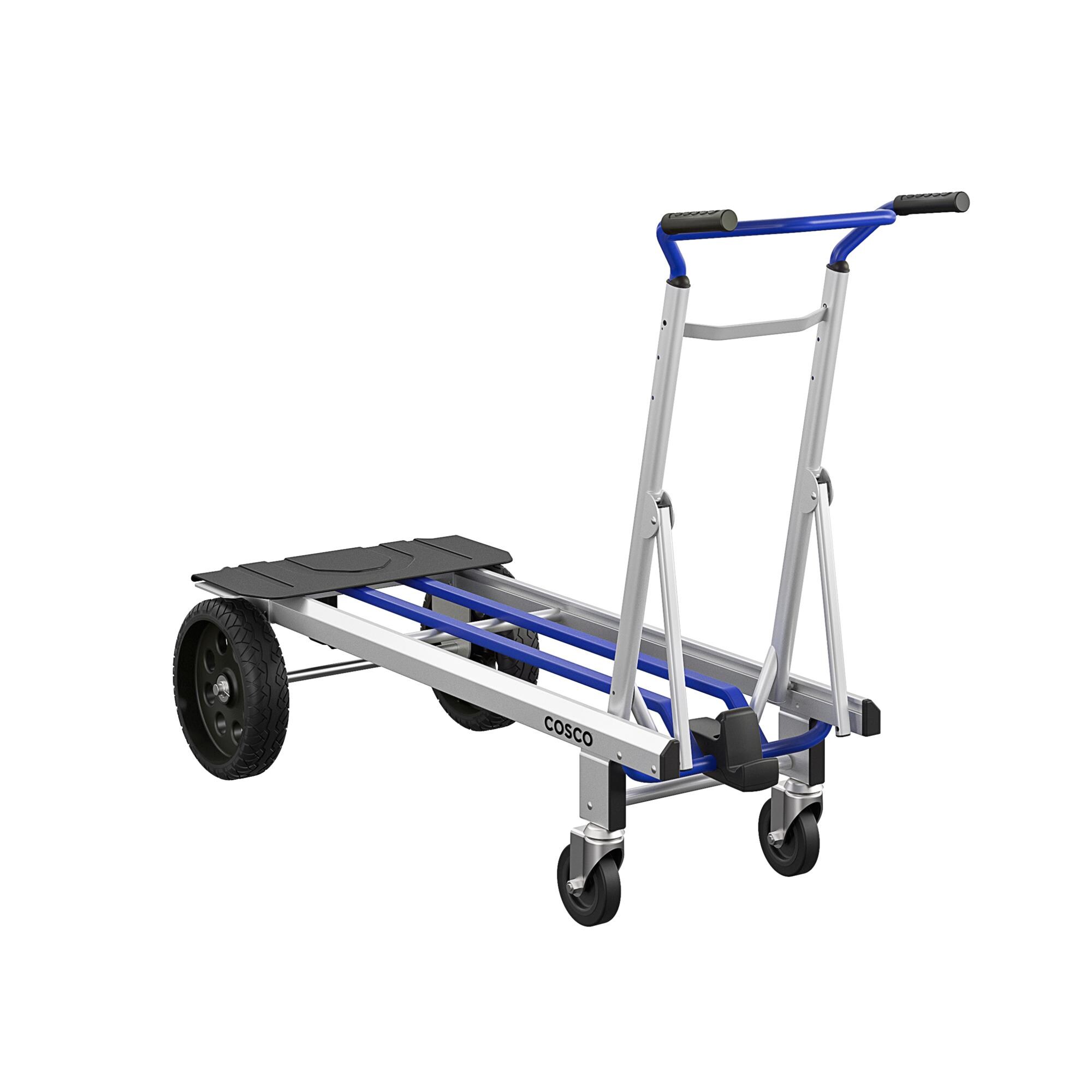 Carretilla de mano convertible de aluminio azul con capacidad de 800 libras y 4 ruedas Cosco 12253BLU1E