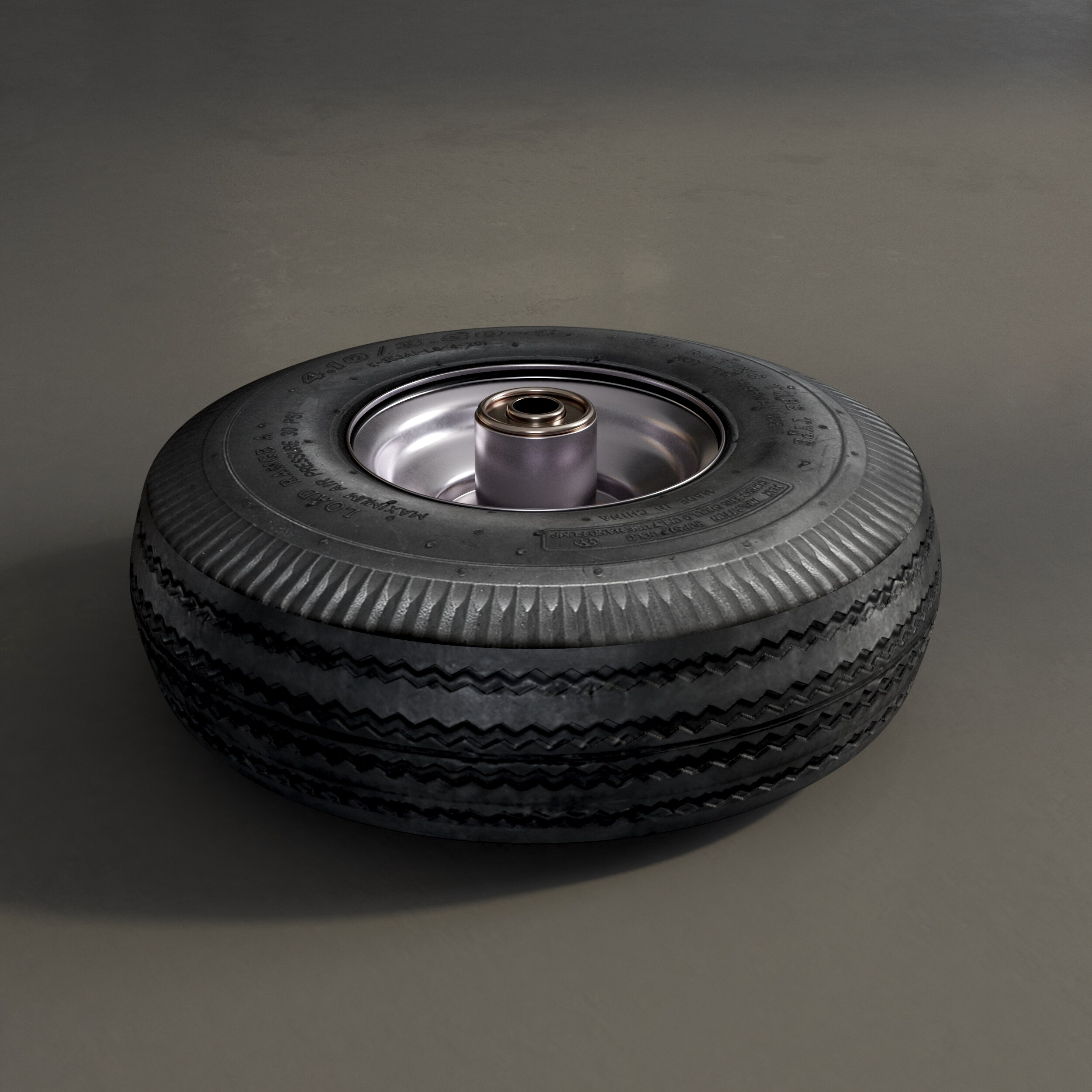 Rueda de repuesto para carretilla de mano de goma negra con capacidad de 400 lb de Milwaukee modelo DC3339