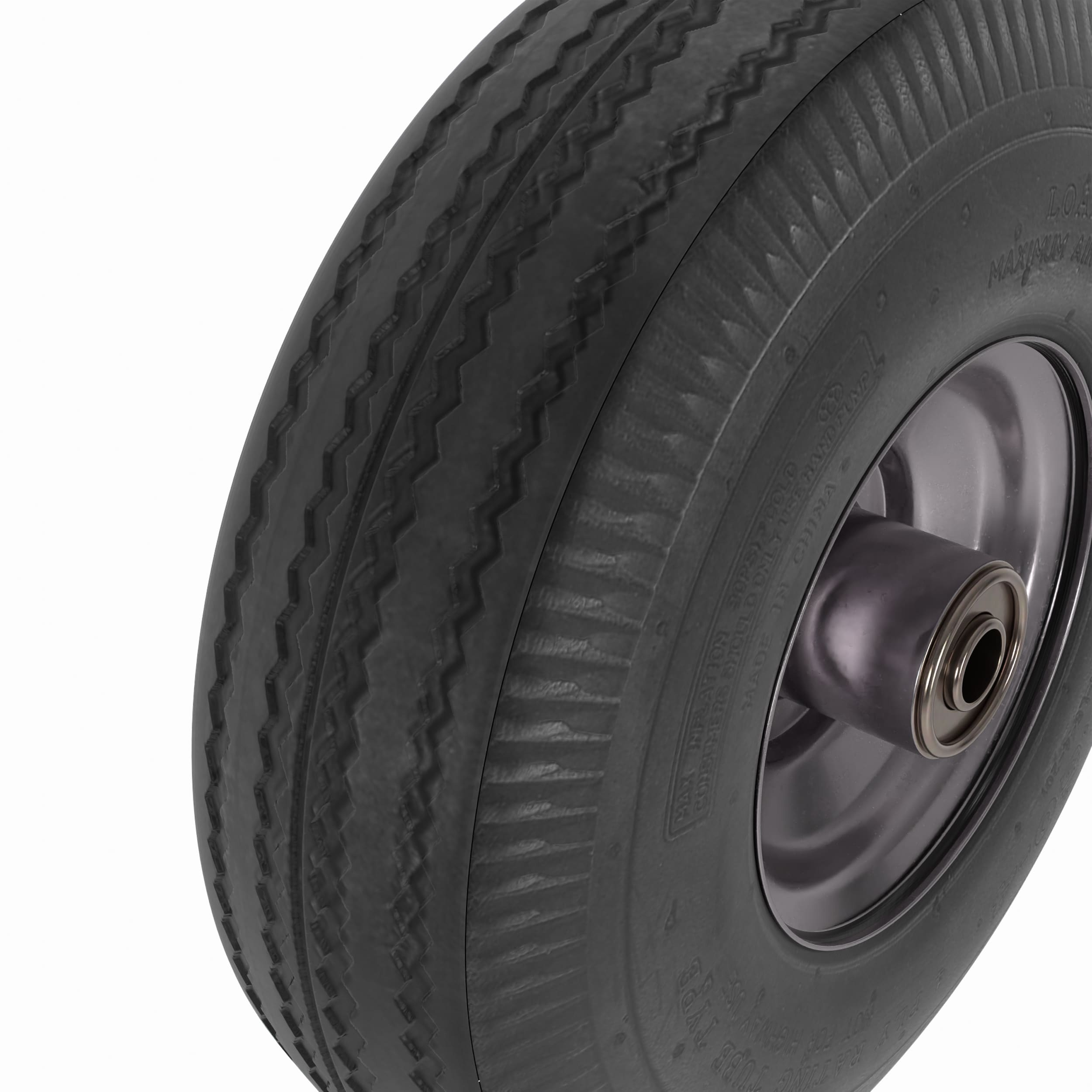 Rueda de repuesto para carretilla de mano de goma negra con capacidad de 400 lb de Milwaukee modelo DC3339