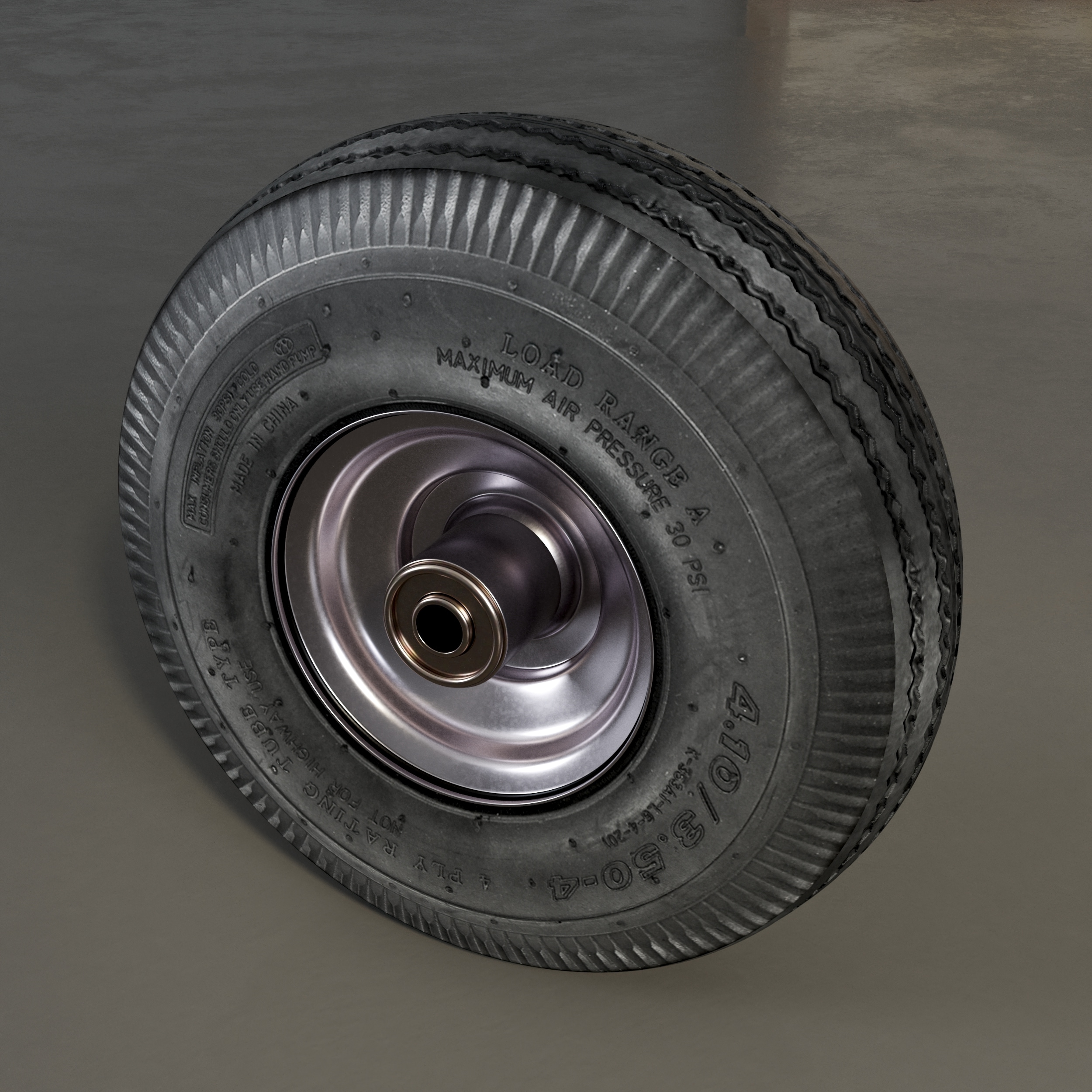 Rueda de repuesto para carretilla de mano de goma negra con capacidad de 400 lb de Milwaukee modelo DC3339