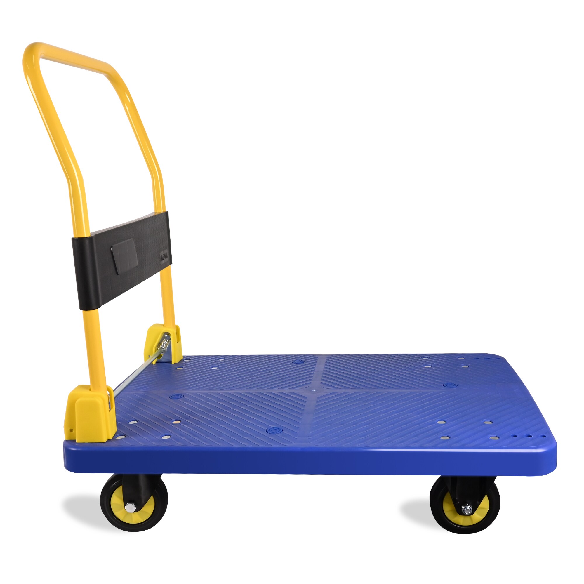 Carretilla de plataforma de servicio estándar de acero azul de 4 ruedas con capacidad de 1300 libras Wrightmaster DOLO0603