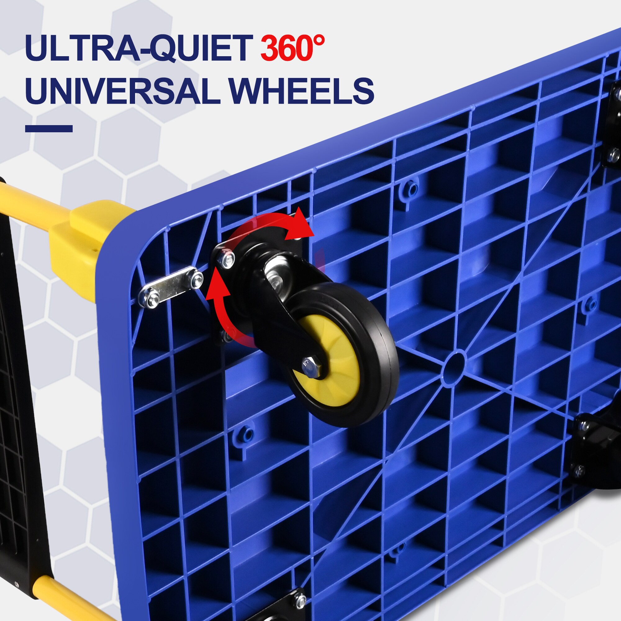 Carretilla de plataforma de servicio estándar de acero azul de 4 ruedas con capacidad de 1300 libras Wrightmaster DOLO0603