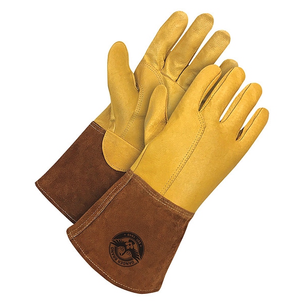 Marca de cuero de grano completo Bdg Gander con piel de vaca escupida, talla XL - 60-1-1810-XL