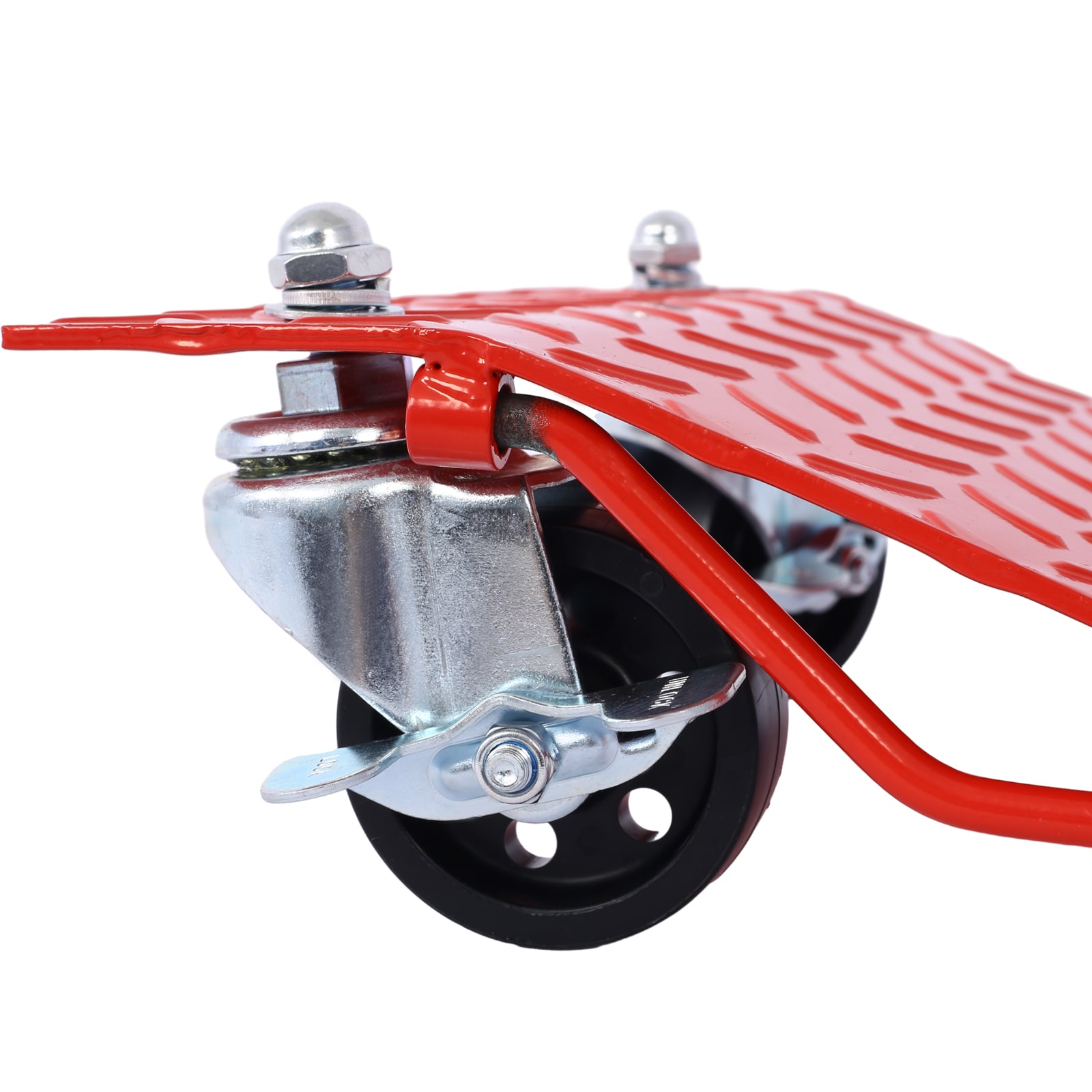 Carrito de acero rojo de 4 ruedas con capacidad de 6000 libras W4651108