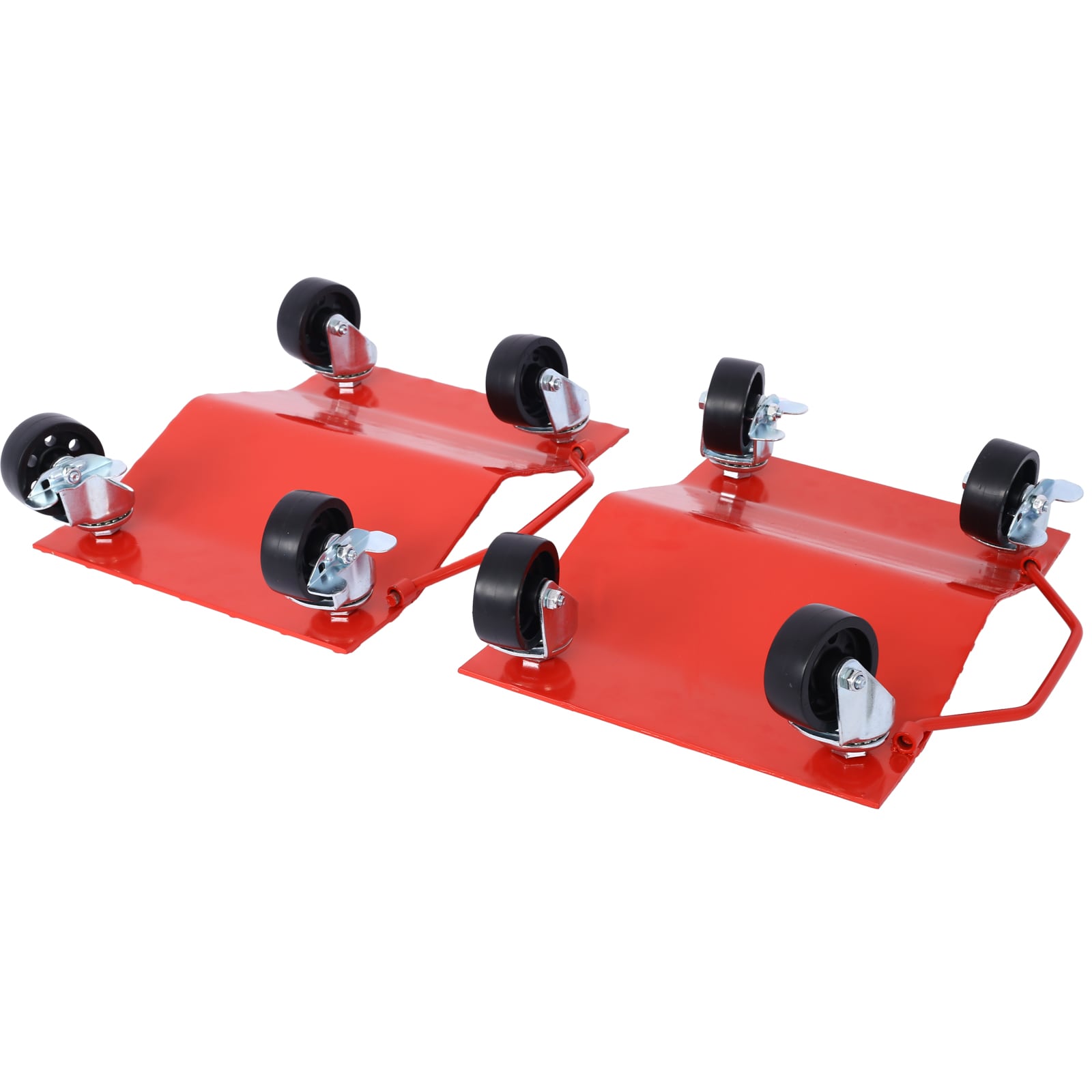 Carrito de acero rojo de 4 ruedas con capacidad de 6000 libras W4651108